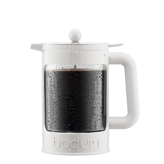 Bodum Bean Set Cafetera de café helado, Blanca, 12 Tazas/ 1.5 litros
