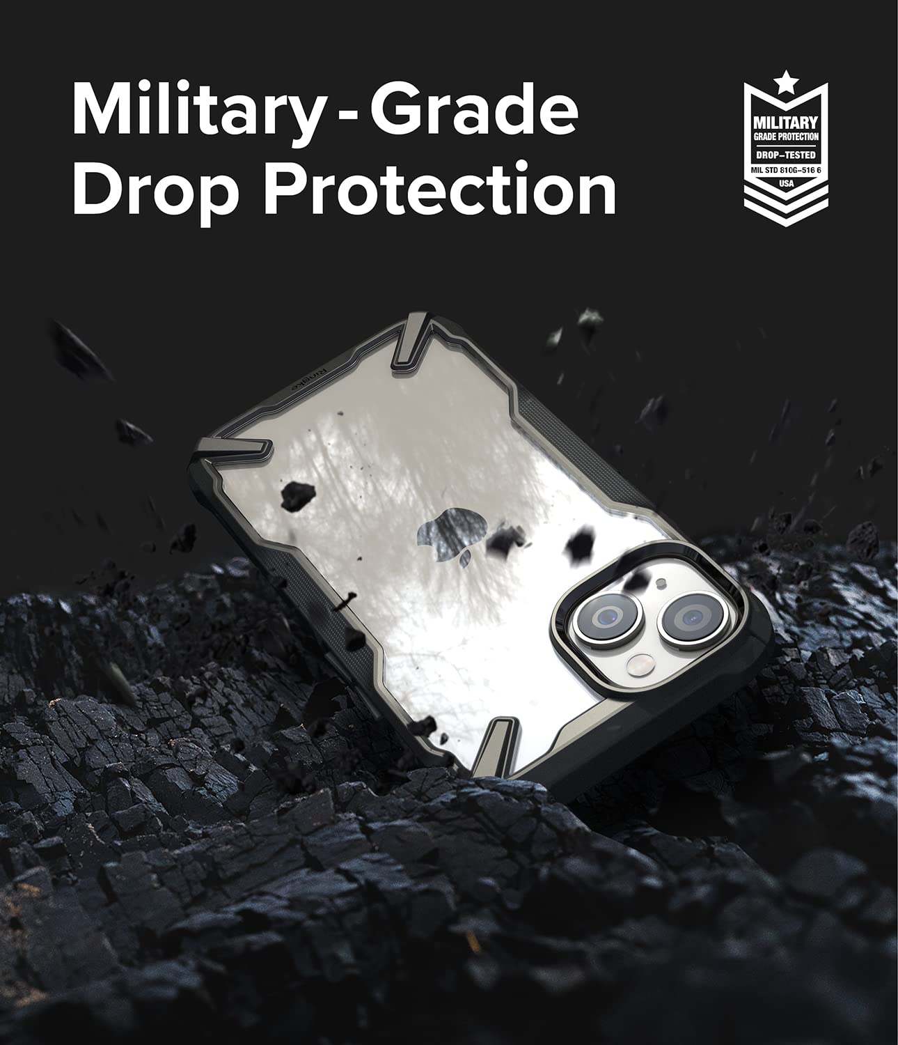 Funda Ringke Fusion-X iPhone 14 Negra Resistente Impactos