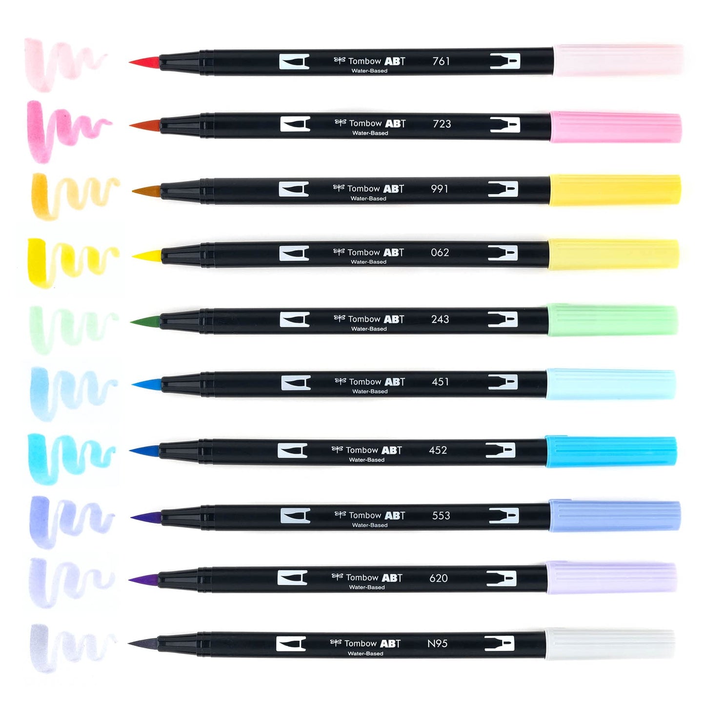 Marcadores Artísticos de Doble Pincel Tombow Pastel Art Deco Brillantes Paquete de 10