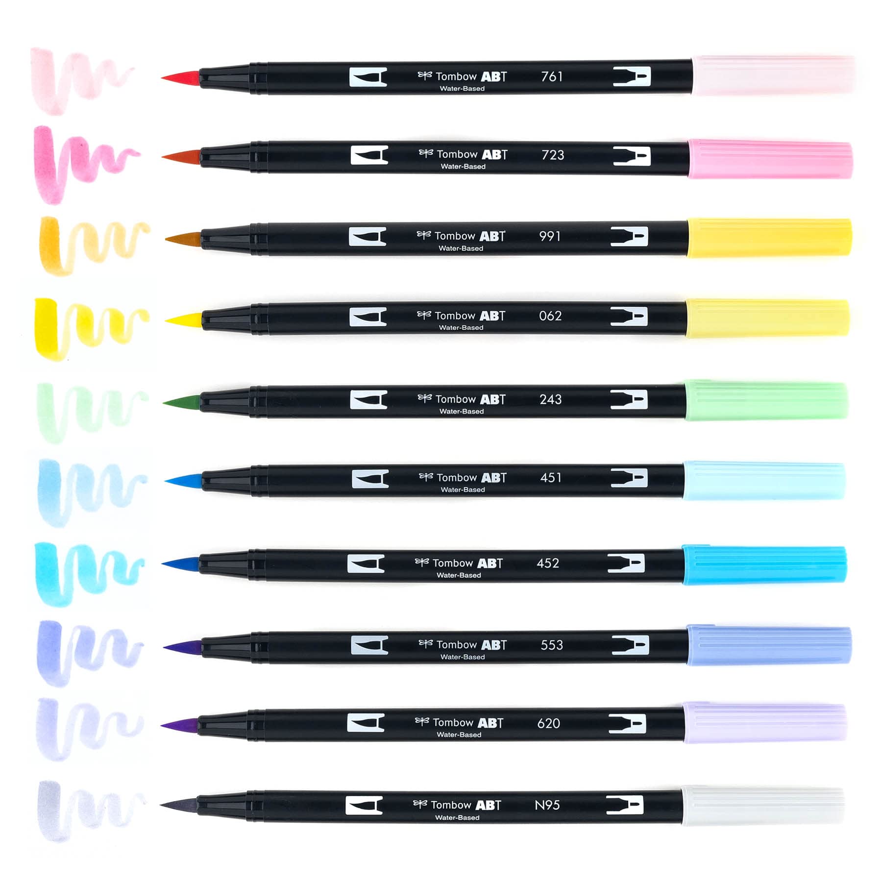 Marcadores Artísticos de Doble Pincel Tombow Pastel Art Deco Brillantes Paquete de 10