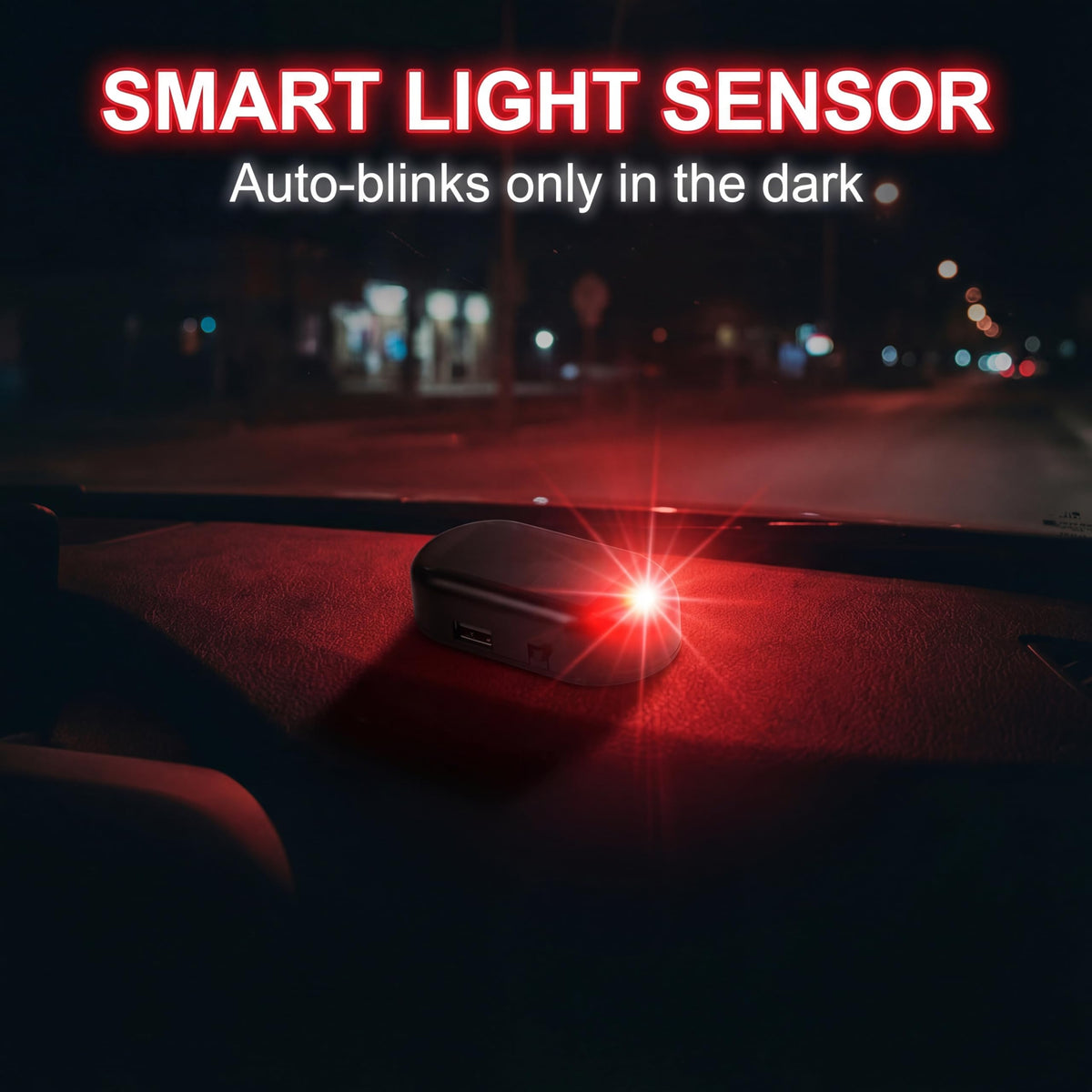 Dispositivo de Alarma Simulado ANKI HAPPIGO Rojo con Luz LED Antirrobo para Coche