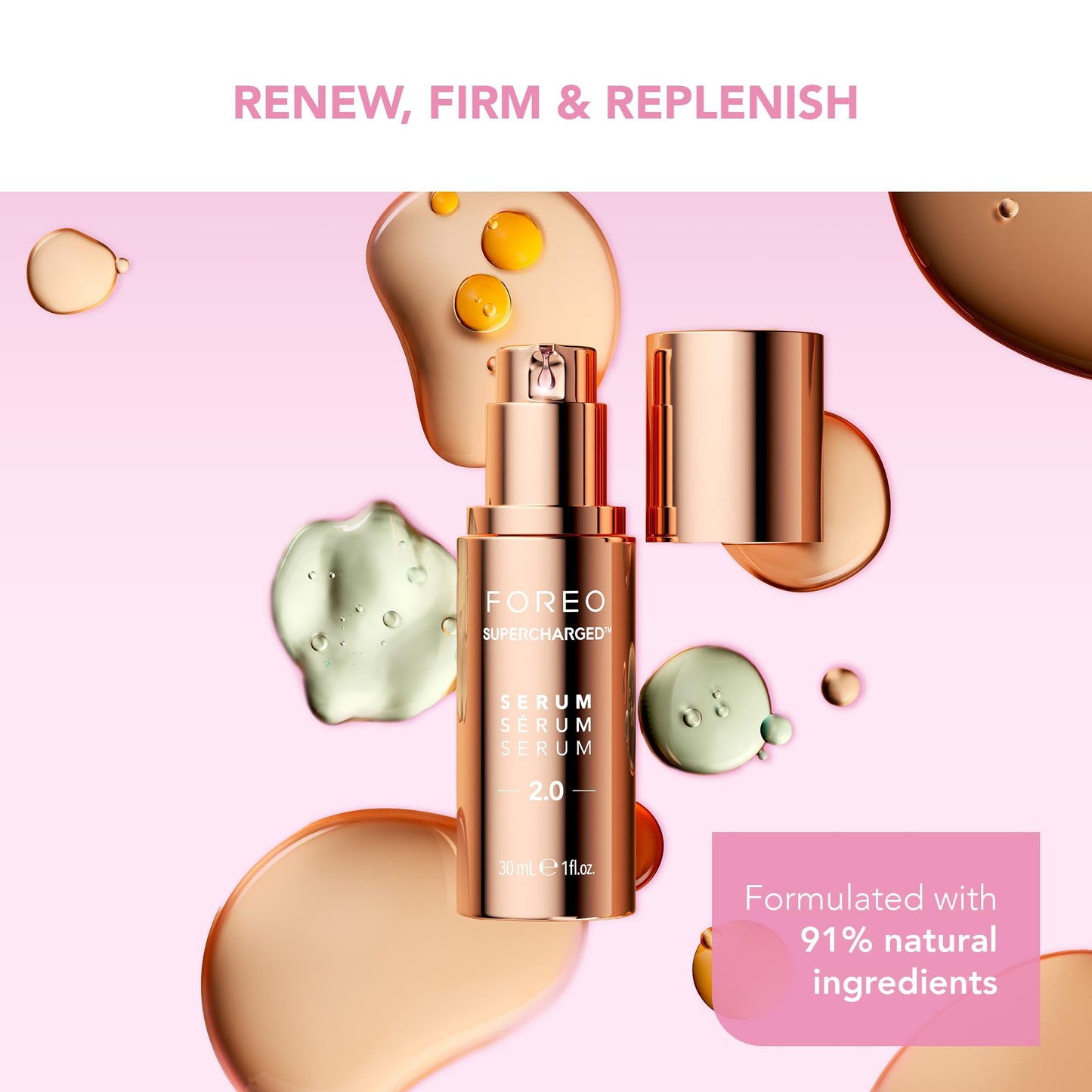 FOREO BEAR mini + Serum Sérum Serum 30 ml - Dispositivo de microcorriente facial - Masajeador facial - Dispositivo de cuidado facial - Regalos para mujer - Set de regalo - Rosado Perla