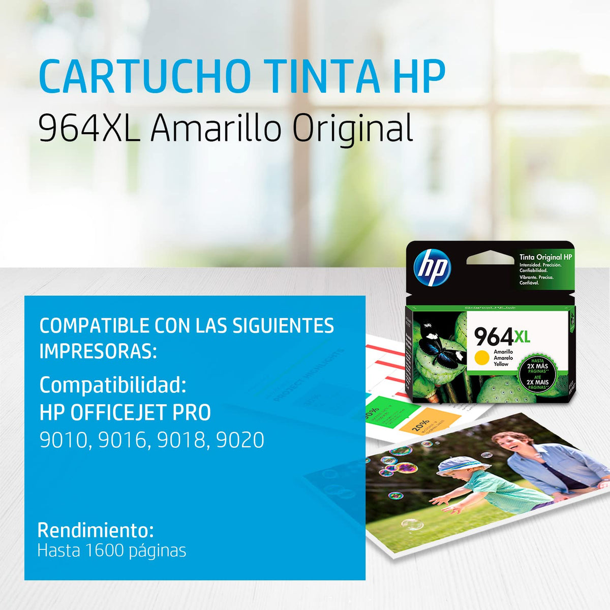 Cartucho de Tinta HP 964XL Amarillo Original