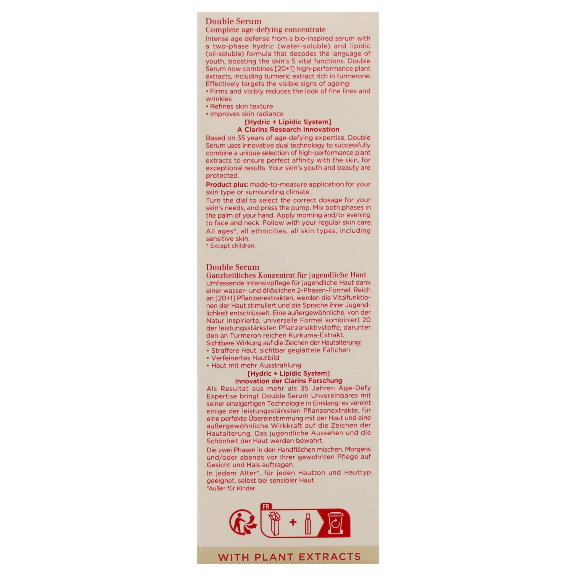 CLARINS Double Serum Complete Age Control Concentrate, 1 Fluid Ounce