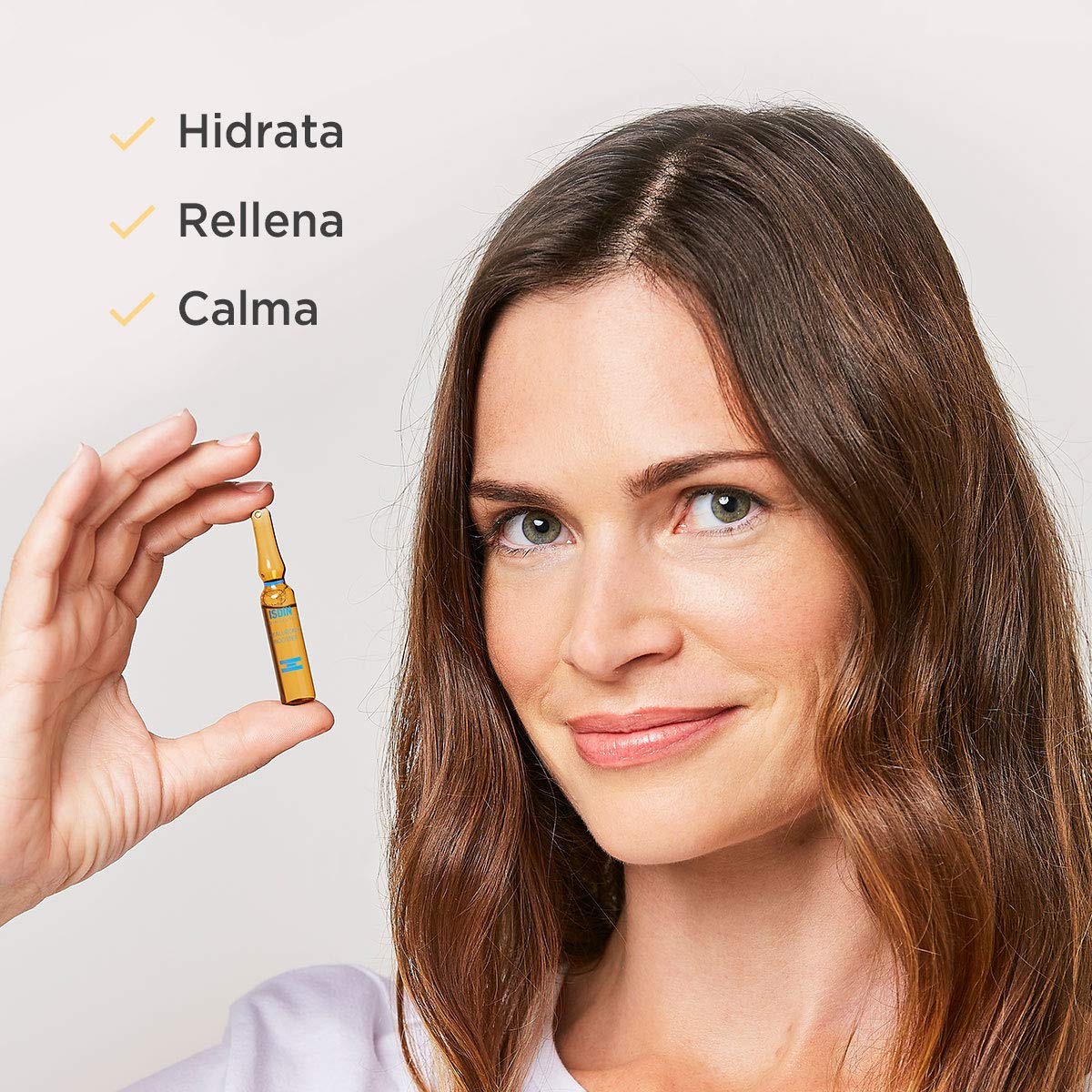 Isdinceutics Hyaluronic Booster, Sérum hidratante y calmante intensivo con ácido hialurónico, 5 ampolletas