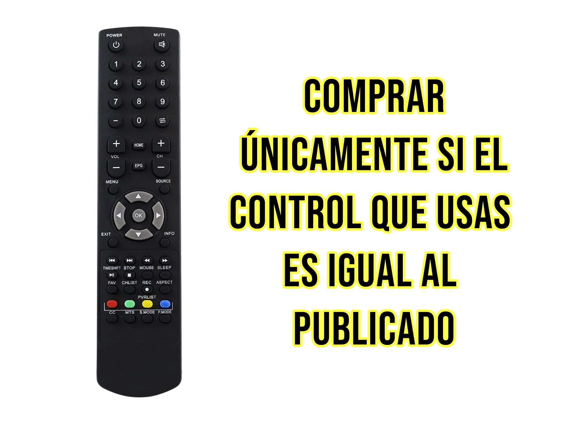 LIDERT Control Remoto Continental Smart TV Cedled32ml3 Vios Vi-92464 Pantalla Directo