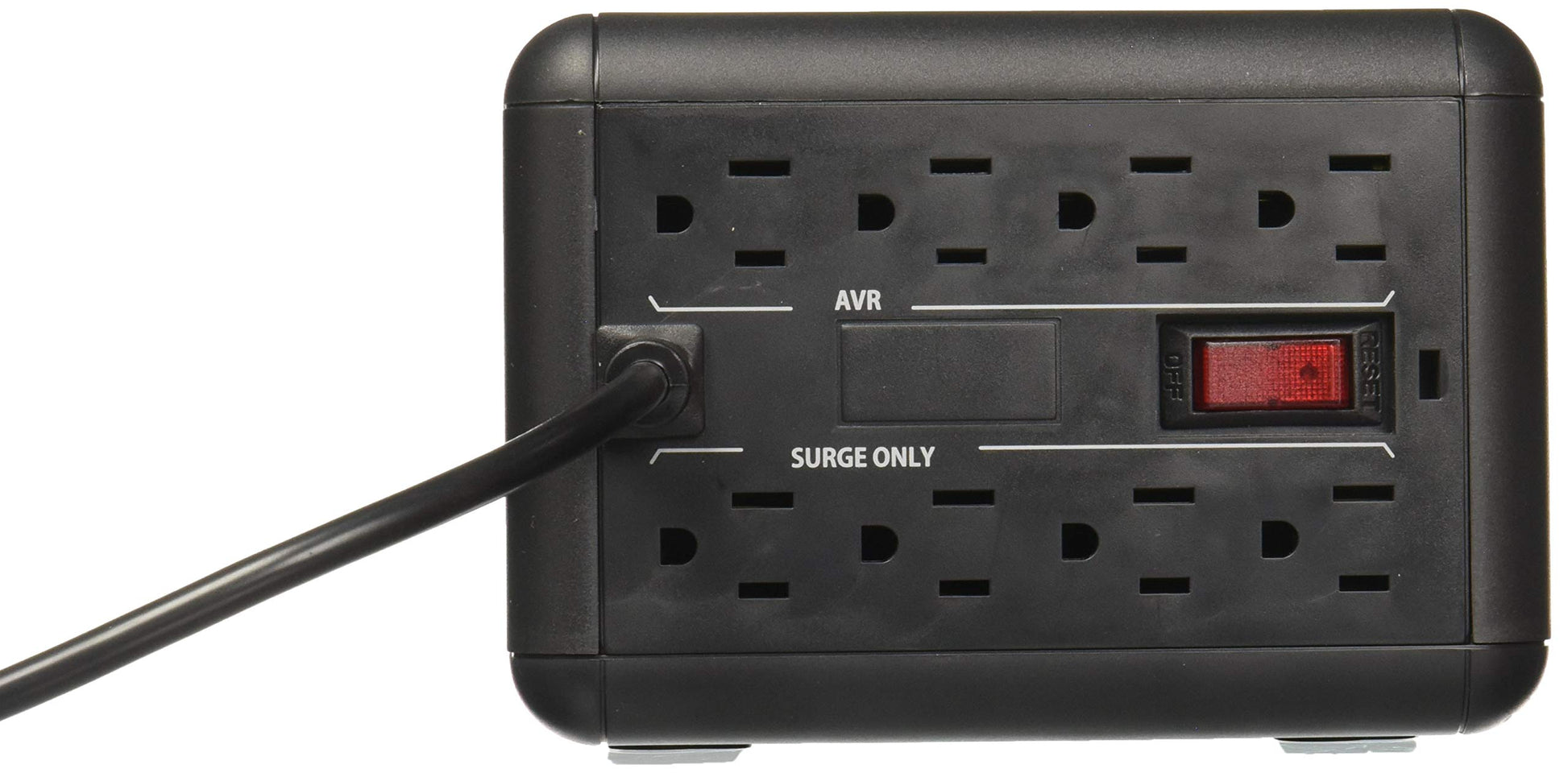 Regulador QIAN.MX Negro 1000va con 8 Contactos y 2 Puertos USB