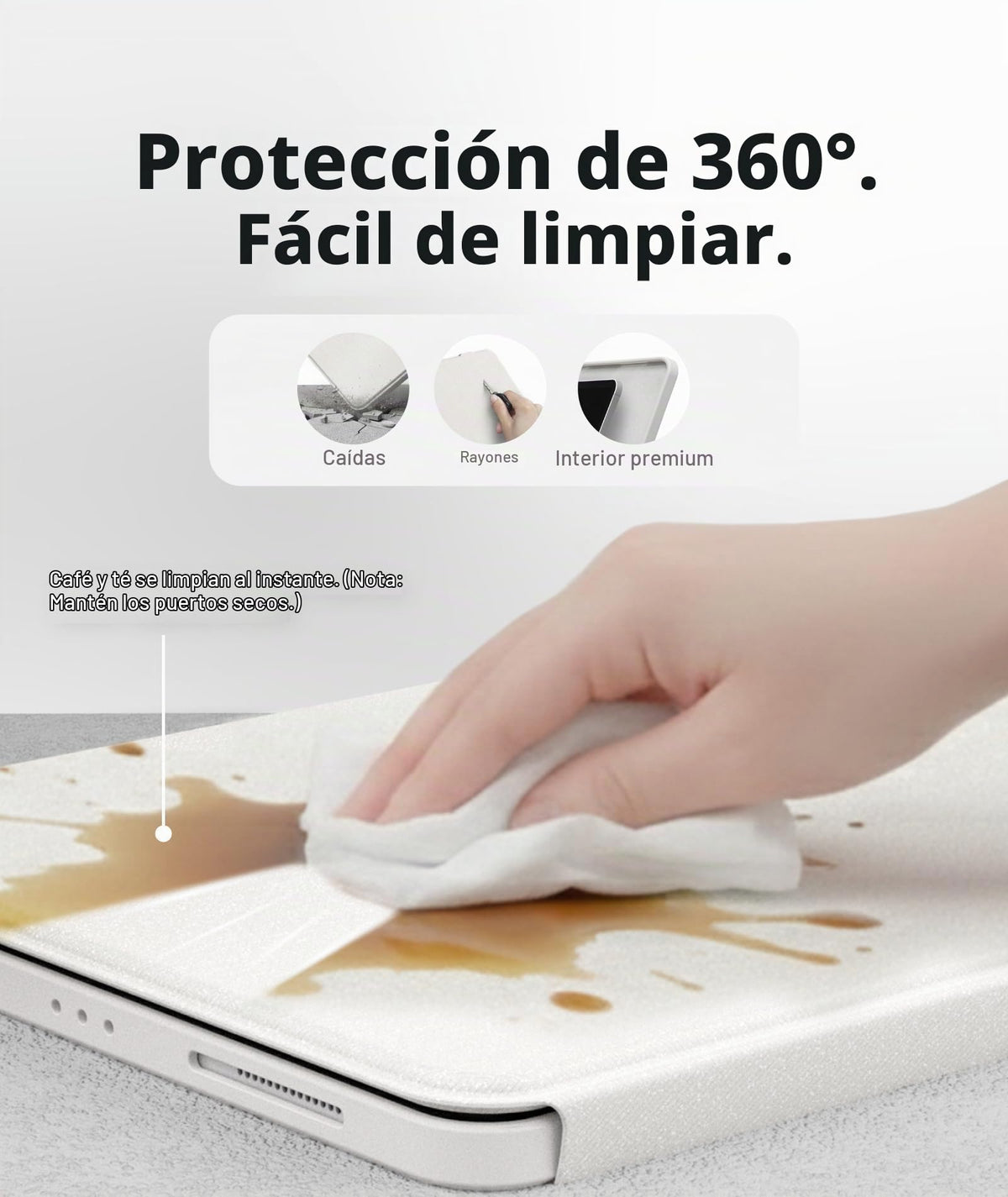 Funda con Teclado Bluetooth EIP Azul Desmontable con Trackpad para iPad Air de 13 Pulgadas