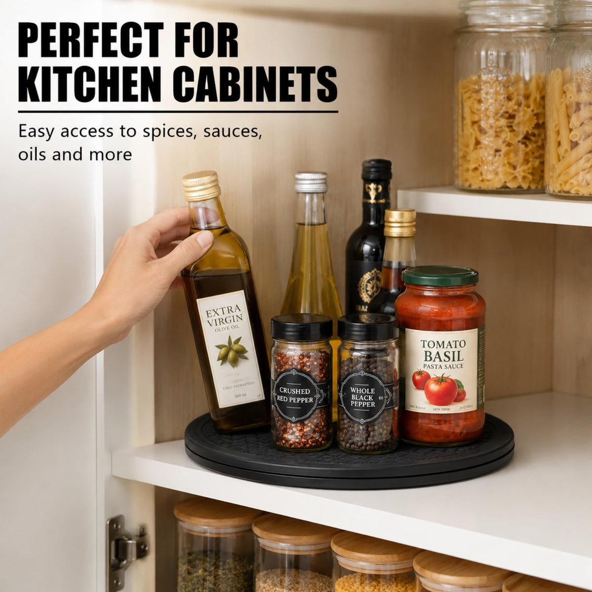 Pack de 3 Lazy Susan RHBLME Negro