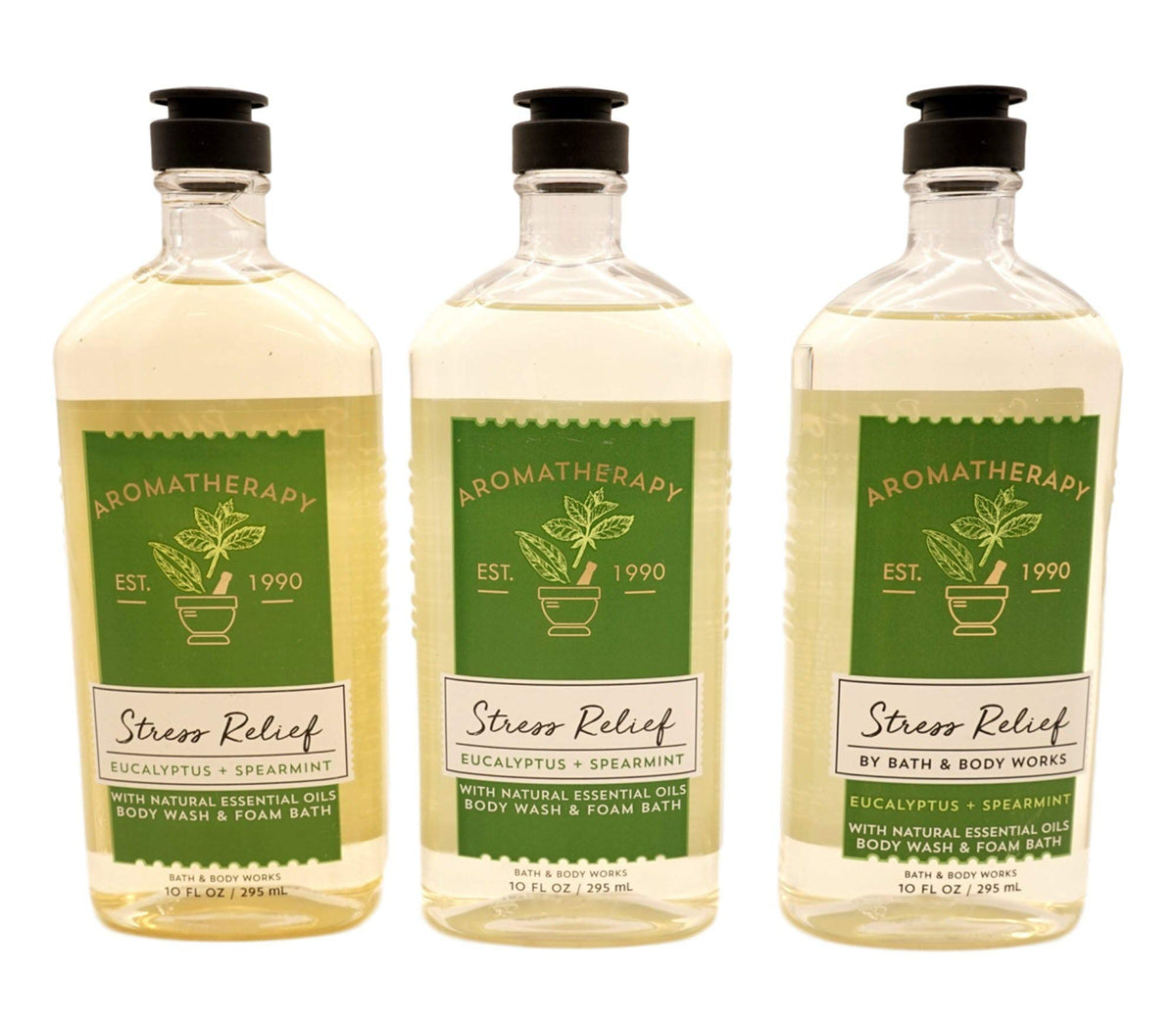 Bath & Body Works Aromatherapy Body Wash & Foam Bath Eucalyptus Spearmint (3-Pack)
