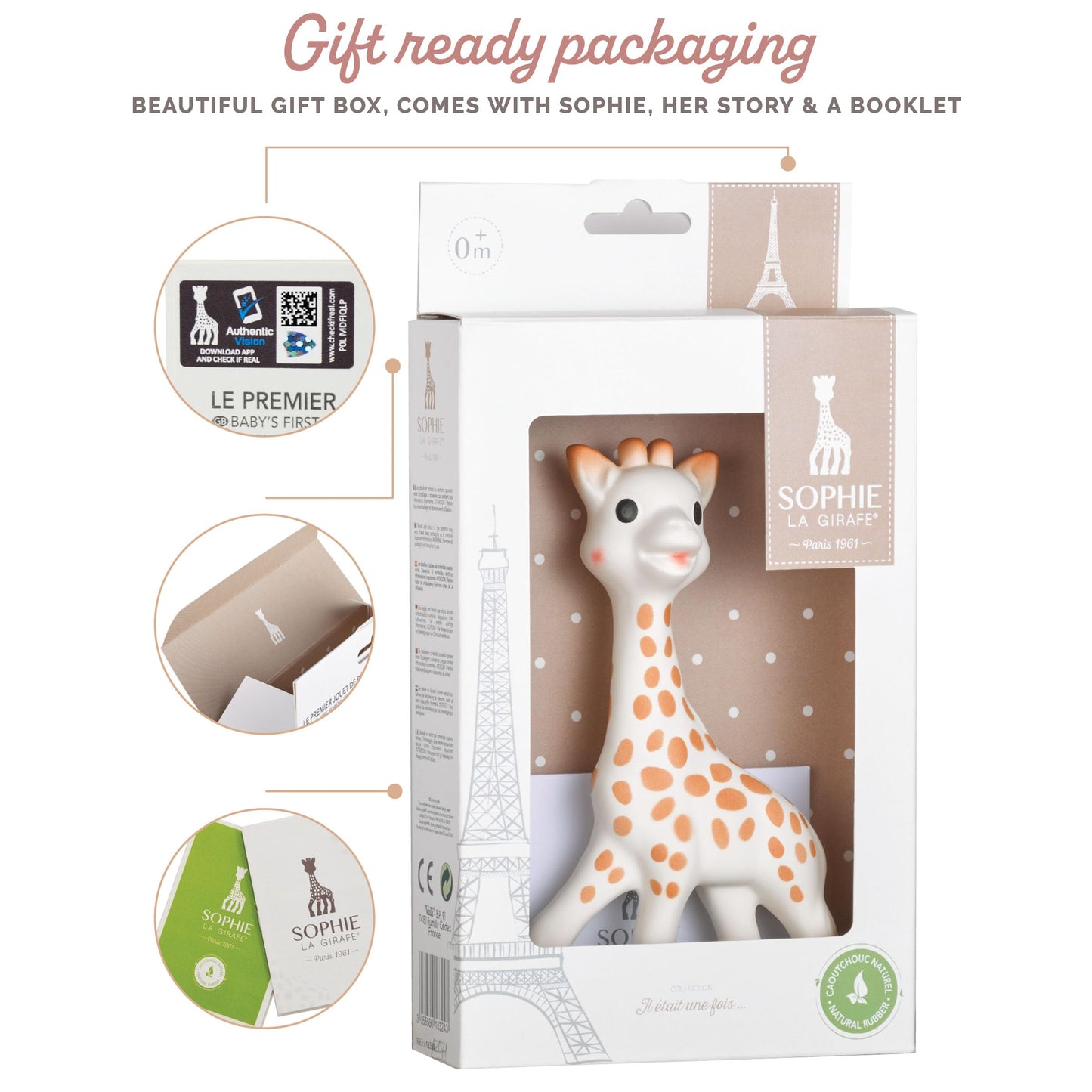 Mordedor Sophie la Girafe Hule Natural Estimulador de los Sentidos para Bebé