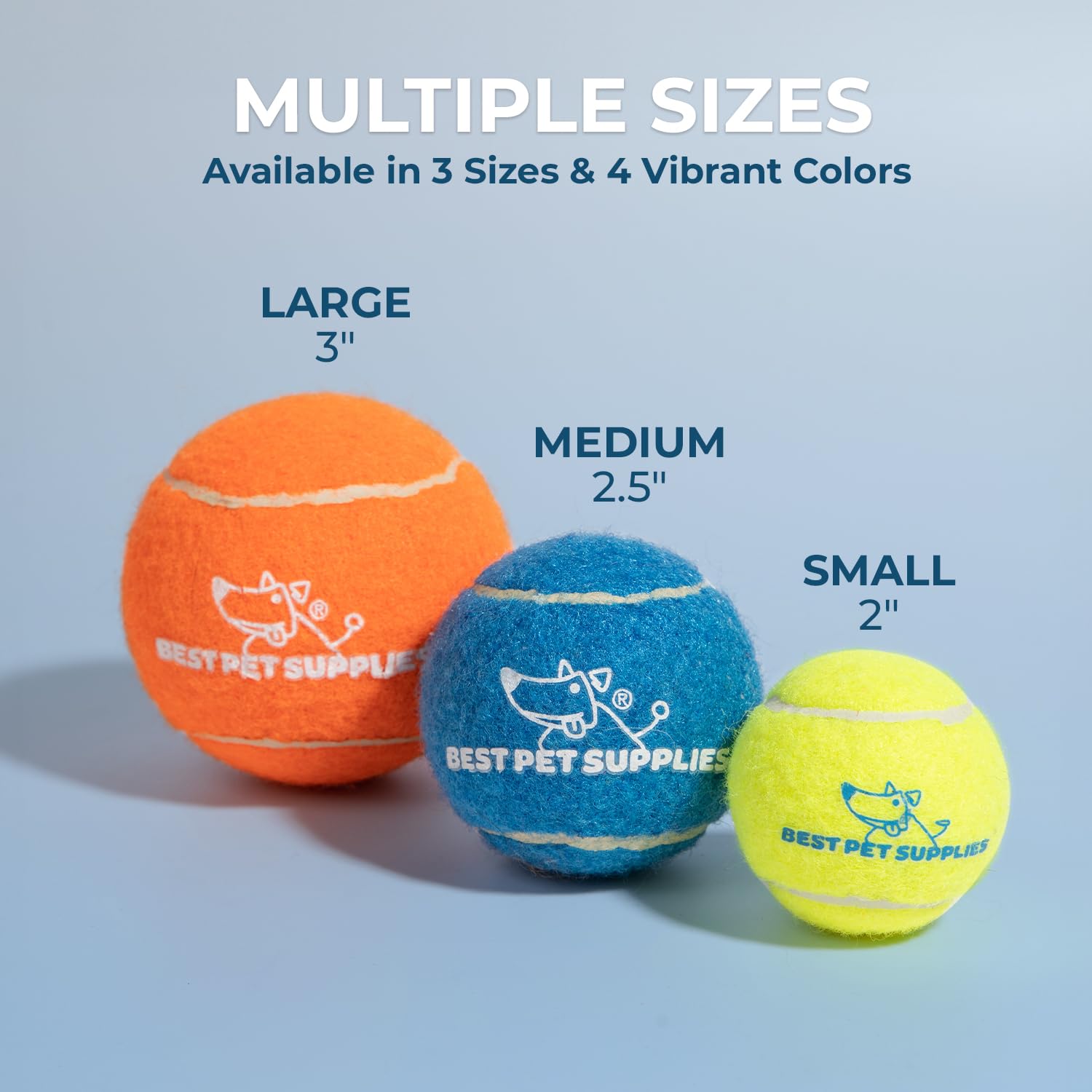 Best Pet Supplies - Pelotas de Tenis chirriantes para Perros, Paquete de 2, Juguetes interactivos de Alta Resistencia para lanzar y Buscar, apoya el Ejercicio y el Entrenamiento de Comportamiento