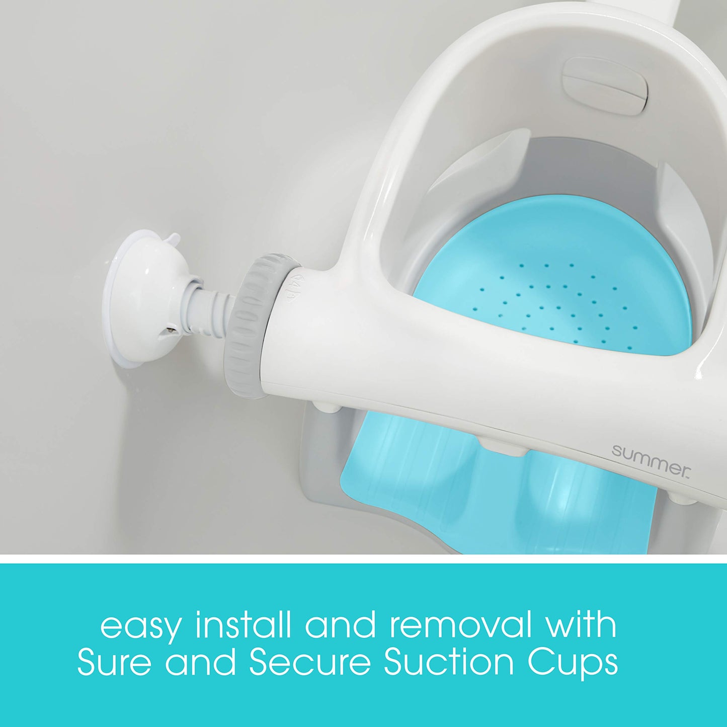 Asiento de Baño Summer Infant My Bath Seat contorneado para Niños con Orificios de Drenaje y Ventosas Seguras