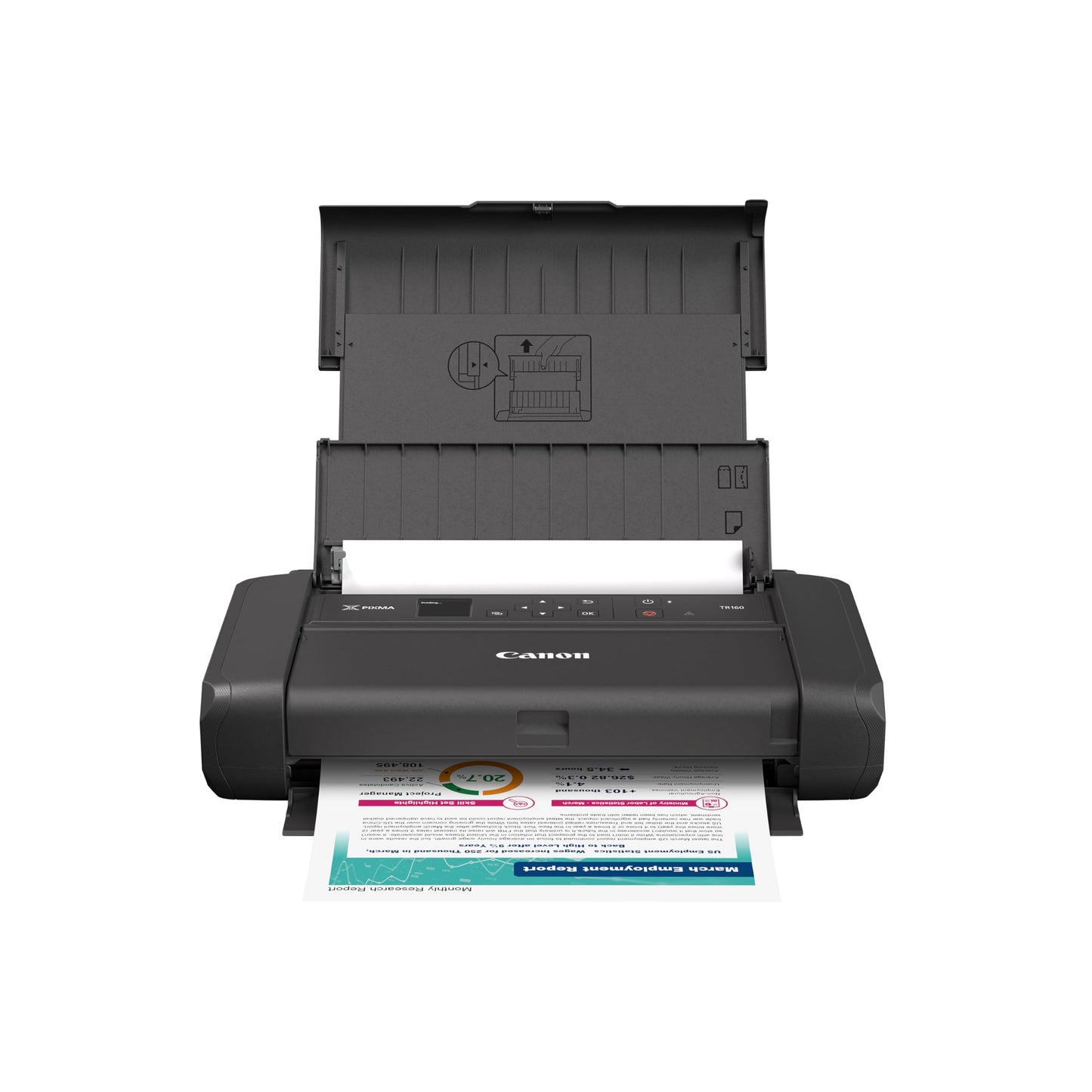 Canon PIXMA TR160 Impresora portátil inalámbrica, Bandeja de Papel de 50 Hojas y visualización de 1.44"