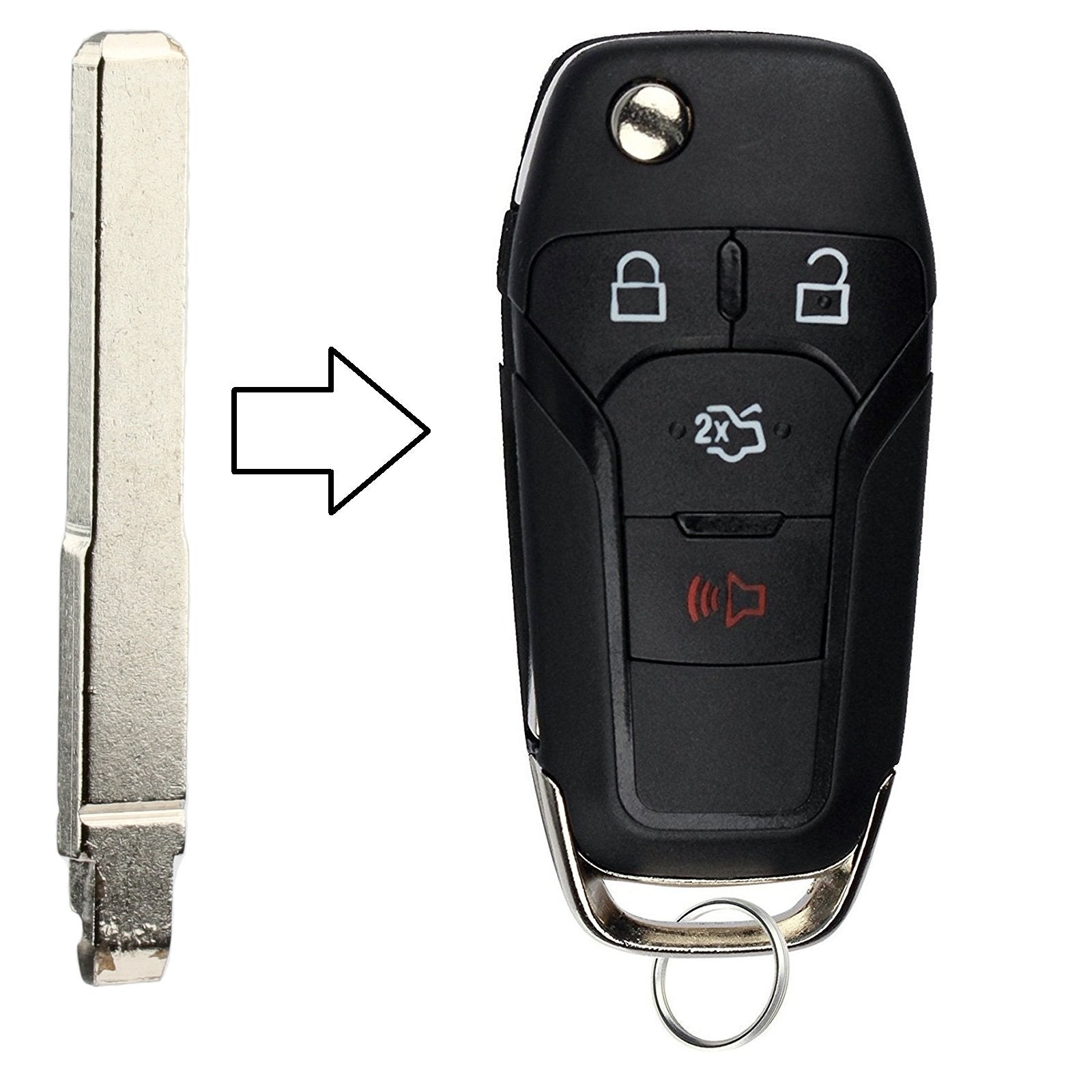 KeylessOption Mando a distancia sin llave para Ford Fusion 2013-2017 F-150 F-250 Explorer (paquete de 2)