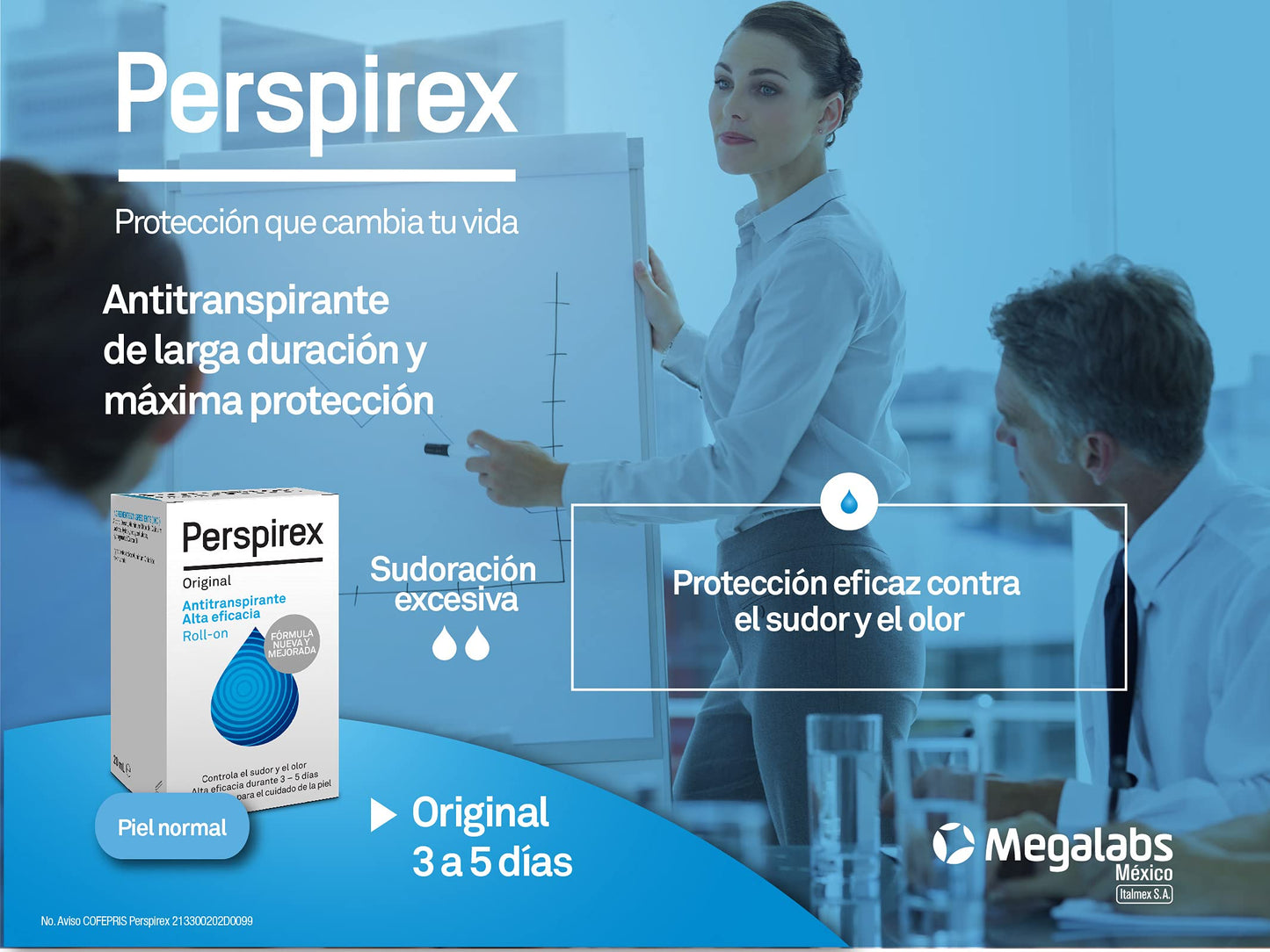 Perspirex Original desodorante | Roll-On | antitranspirante clínicamente probado | control de sudoracion | 120 HORAS o 5 DIAS de proteccion | aplicar 2 veces por semana | caja roll-on 20ml (Original)