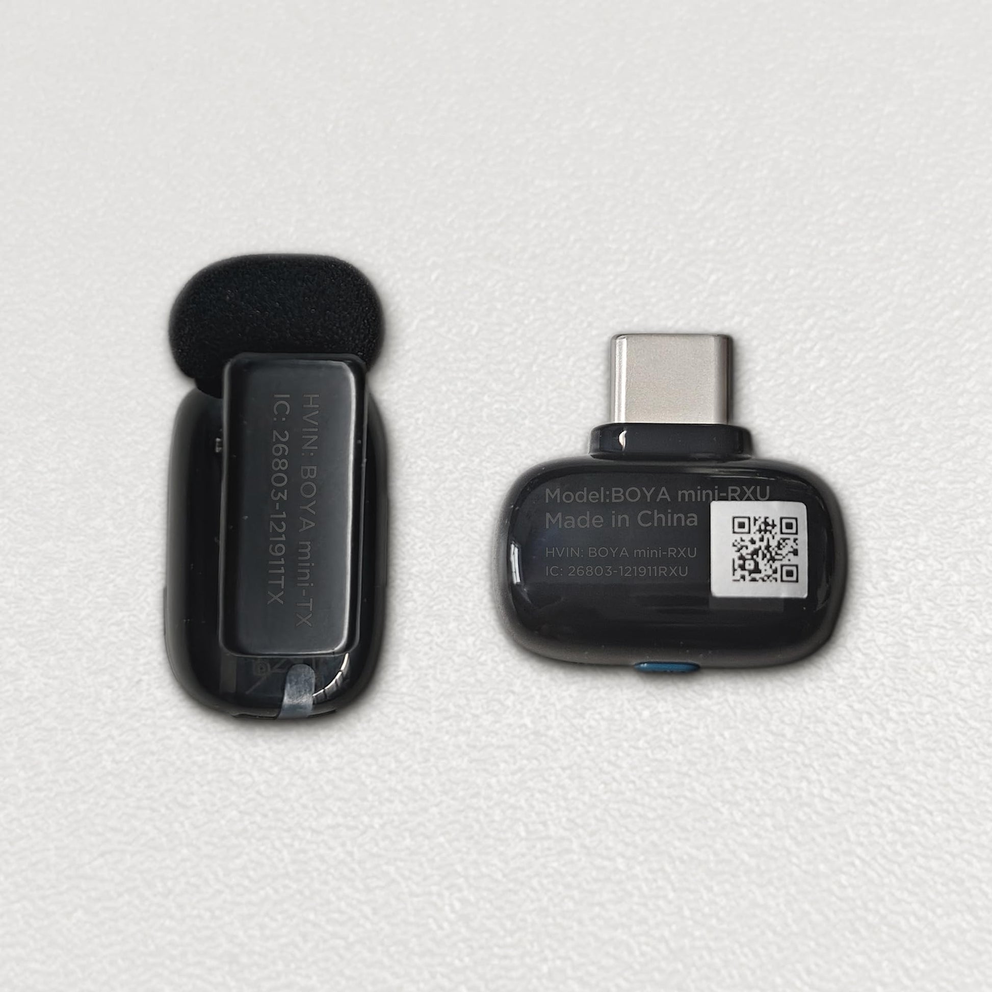 BOYA Mini 17 Micrófono de Solapa inalámbrico Profesional para teléfonos Android y portátiles Puerto Type-c para Vlogging, Podcasting, Blogging, Youtube Live Streaming Negro