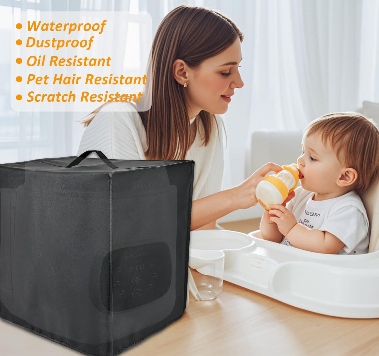 Kasasymion - Funda protectora para lavadora de biberones, impermeable, resistente al polvo, resistente al calor, compatible con la lavadora de biberones Momcozy KleanPal Pro