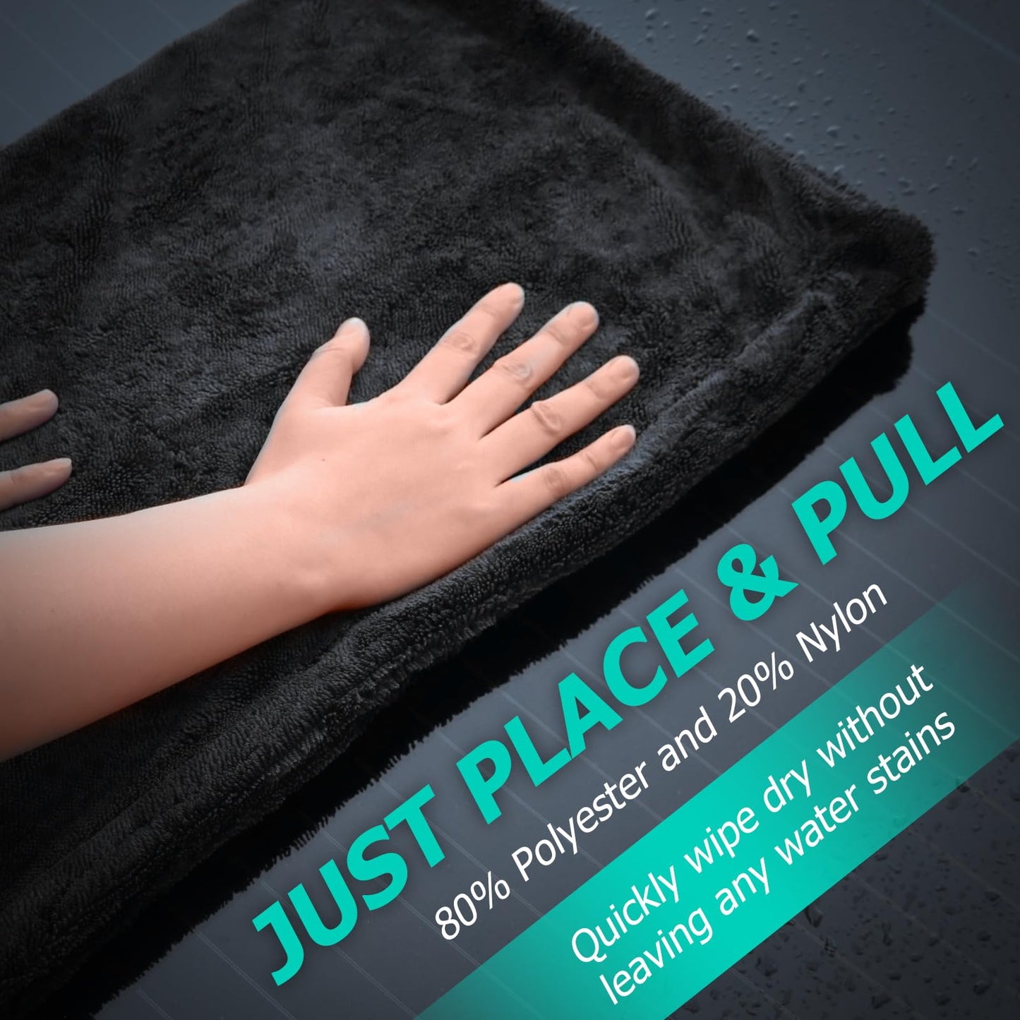 Toallas de Microfibra para Coches Ultra Suave Doble Cara 1300 g/m² Paquete de 2