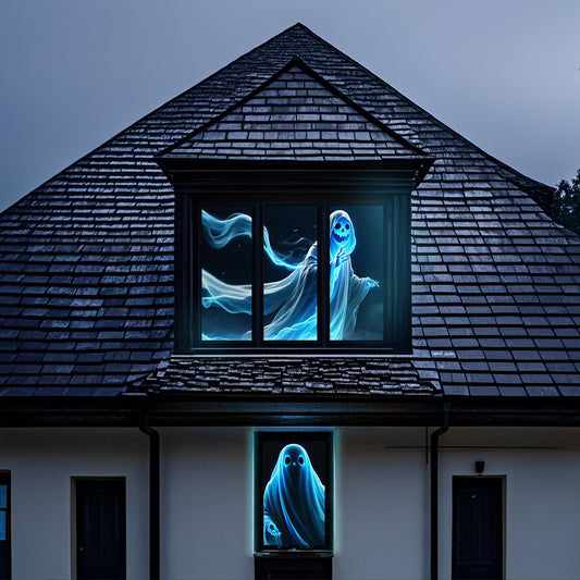 visualización de proyección trasera holográfica plegable: pantallas de proyección para interiores de 50 x 89 pulgadas, proyectores de video de Halloween, noche de película para colgar en la pared