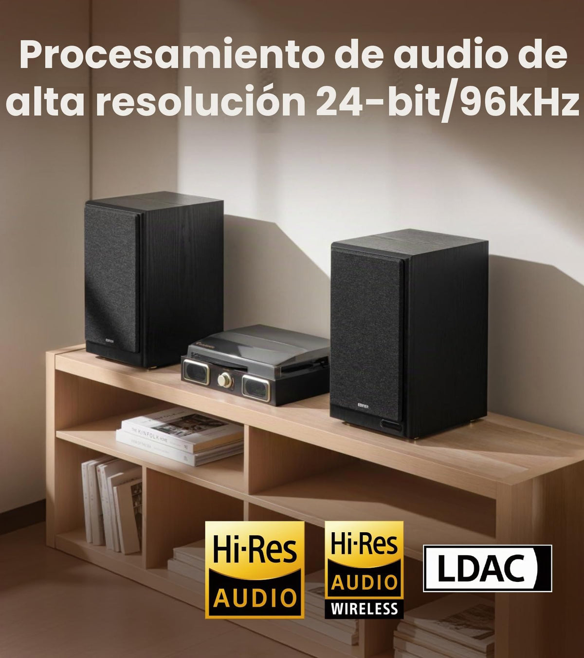 Altavoces de Estantería Edifier Negro Alta Resolución Bluetooth 6.0