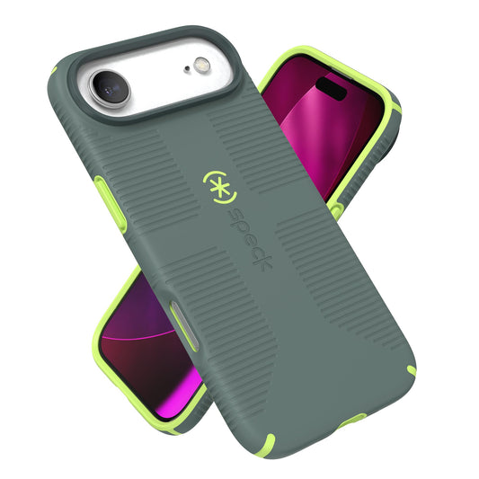 Funda para iPhone 17 Speck CANDYSHELL Neo Drab Glow Green con Agarre Delgado y Protección contra Caídas Compatible con MagSafe