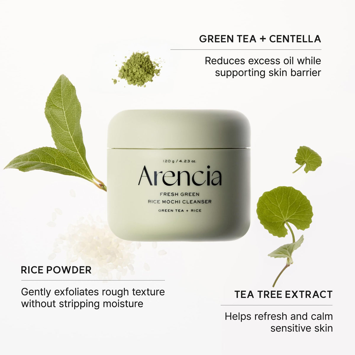 ARENCIA - Fresh Green Rice Mochi Cleanser - 120gr
