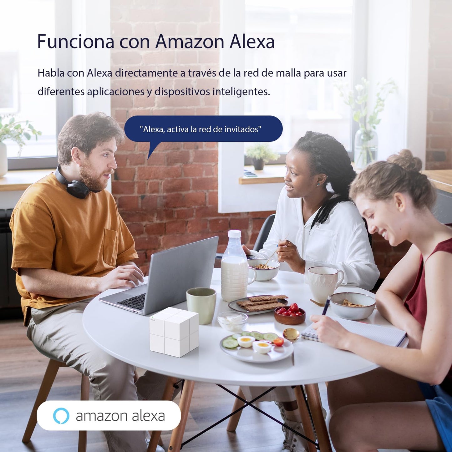 Router WiFi de Malla Tenda Nova MW6 Blanco Doble Banda Gigabit para 90 Dispositivos