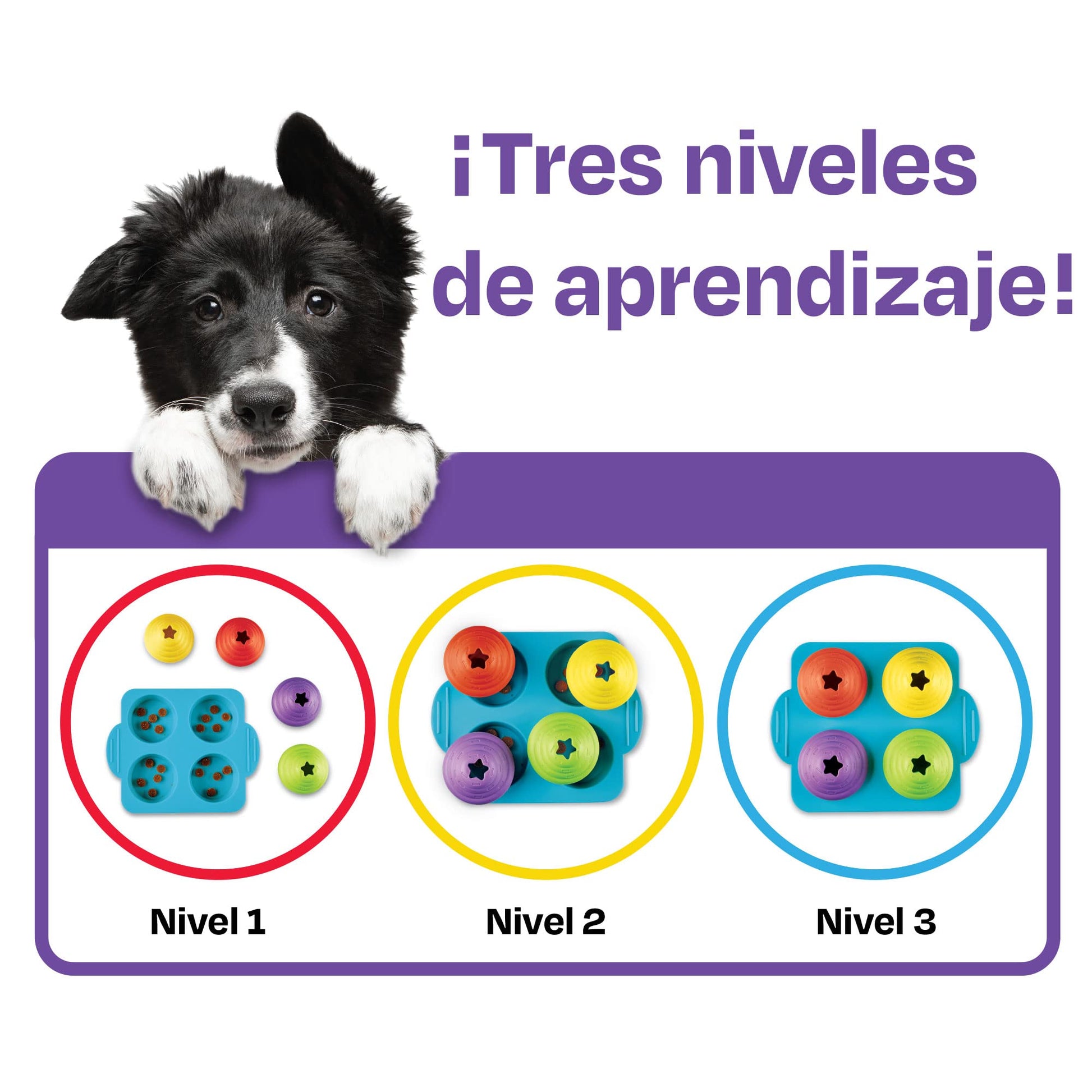 BRIGHTKINS Fiesta de Cupcakes Rompecabezas de Tratamiento para Perro