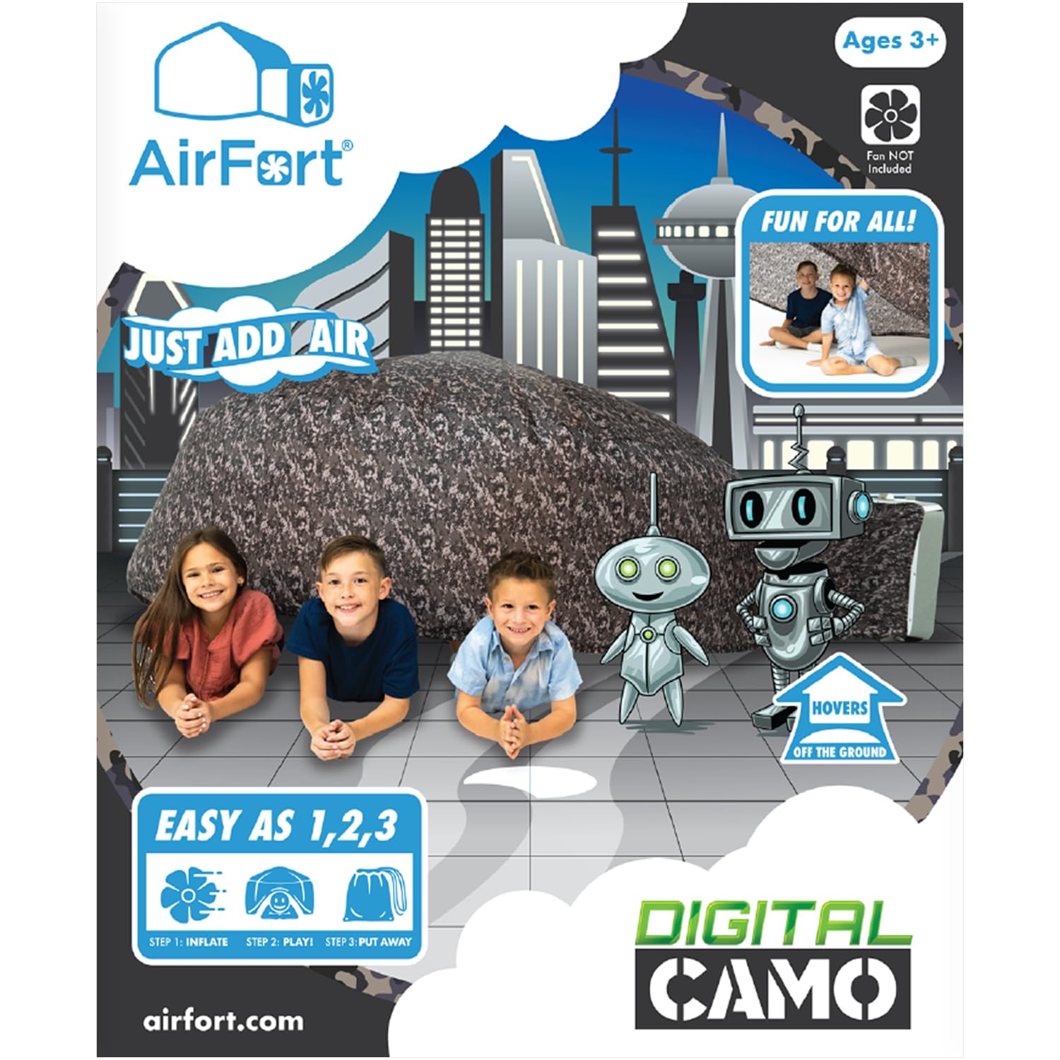 Tiendas de Campaña Inflable AirFort Digital Camo para Niños