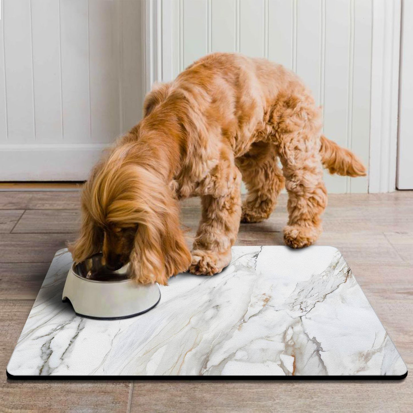 Alfombrillas de Comida para Mascotas Bohemias Seca Rápido Absorbentes Ecológicas