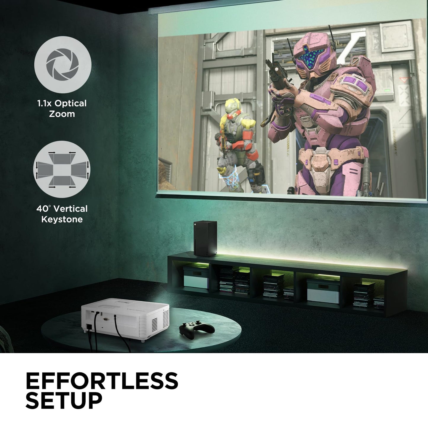 Proyector Viewsonic PA503HD Brillo Alto 4000 Lúmenes Zoom Óptico 1.1x Hogar y Oficina