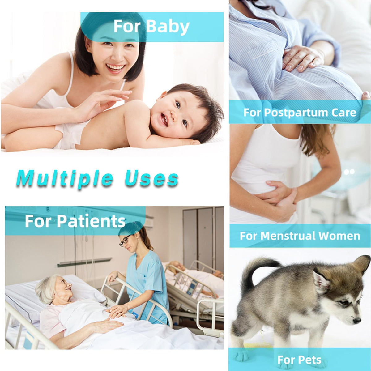 Nihao Honey Baby - Cambiadores desechables para bebé, 100 unidades, forro portátil para cambiador de pañales, almohadilla impermeable para bebé, transpirable, tela suave no tejida, absorción rápida