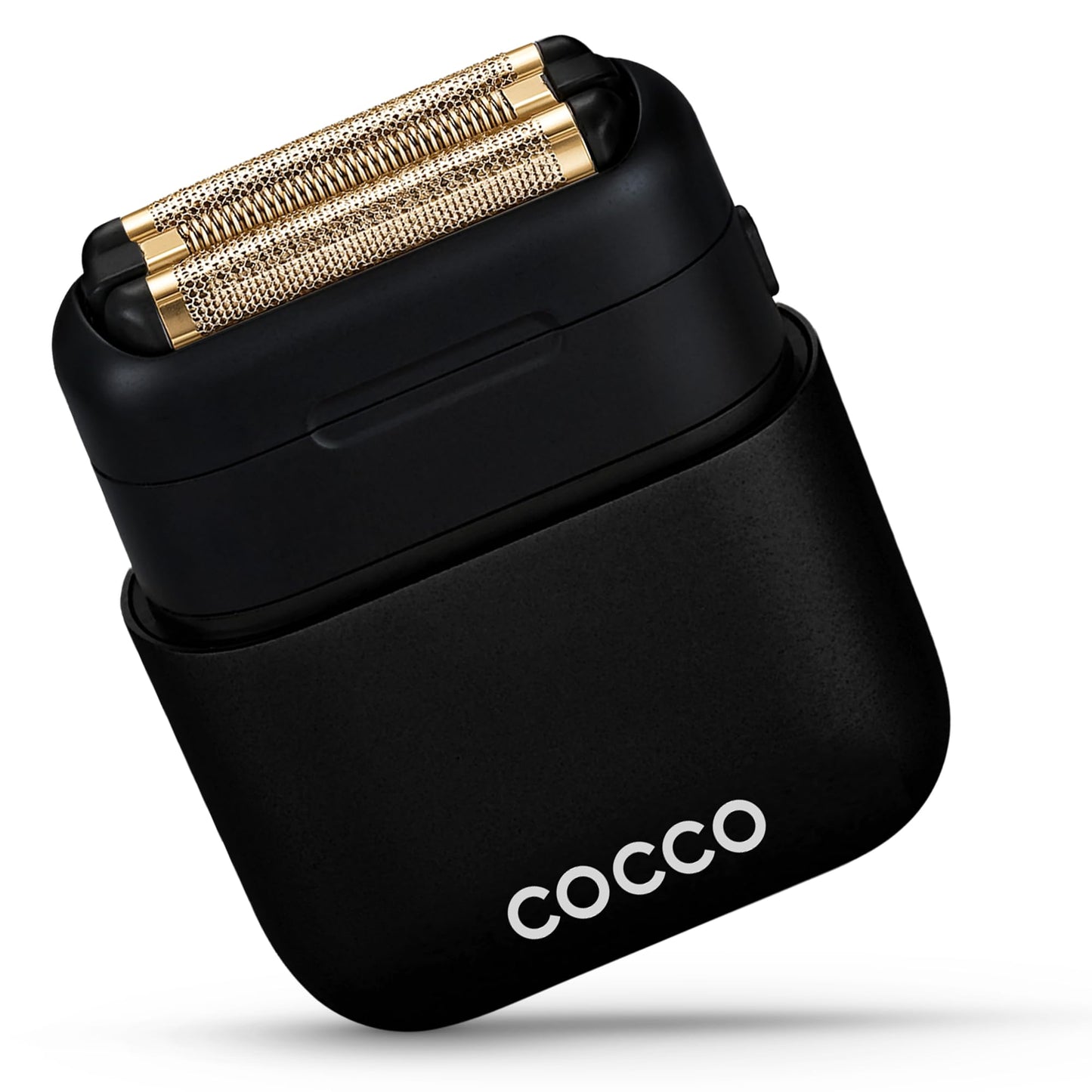 Cocco Afeitadora Impacto, Triple Hoja Dorada Higiénica, para Uso en Seco y Húmedo, Cabezal Magnético Reemplazable, Acelerador Inteligente, 90 Min de Autonomía, Negra