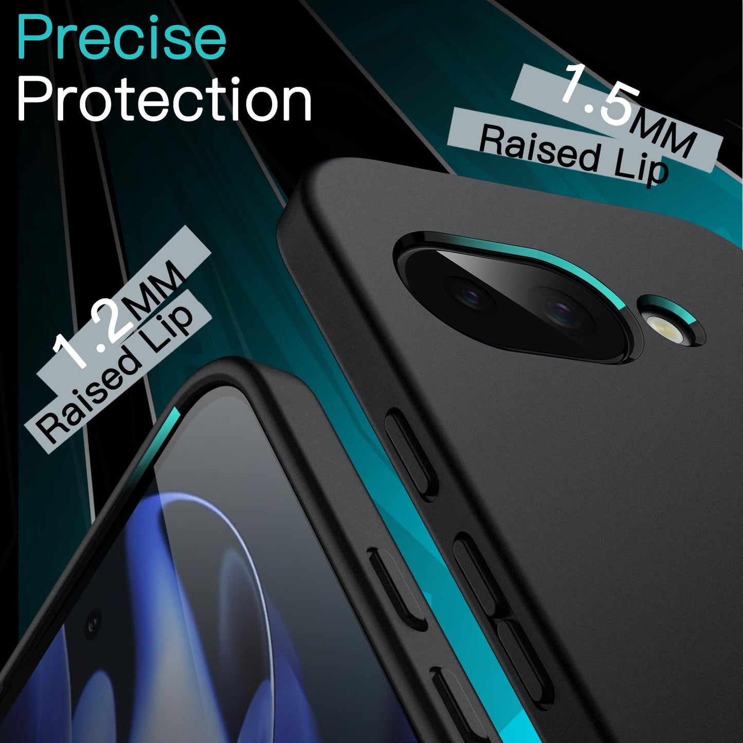 JETech Funda Fina para Google Pixel 9a 6.3 Pulgadas 2025, Carcasa Delgada Suave TPU con Acabado Mate, Antigolpes (Negro)