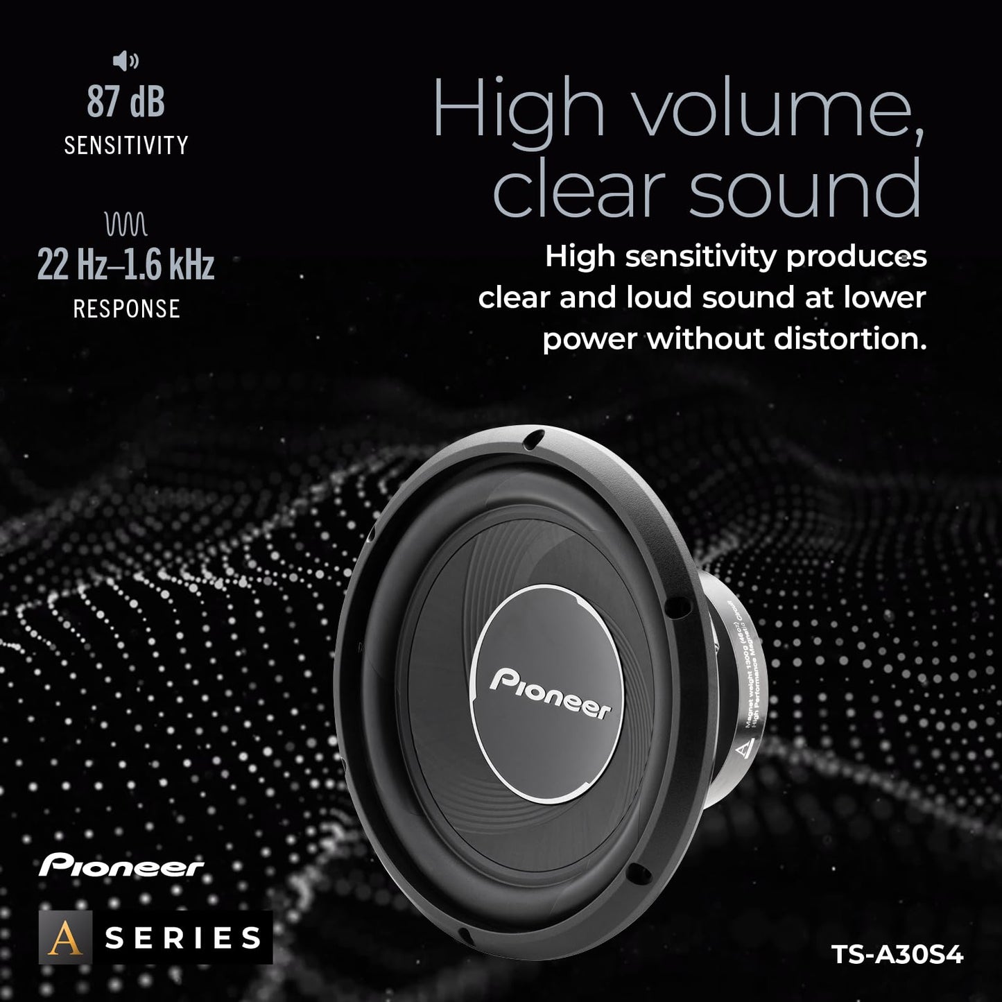 Pioneer Subwoofer Componente A-Series 30cm 12puLG 1400w