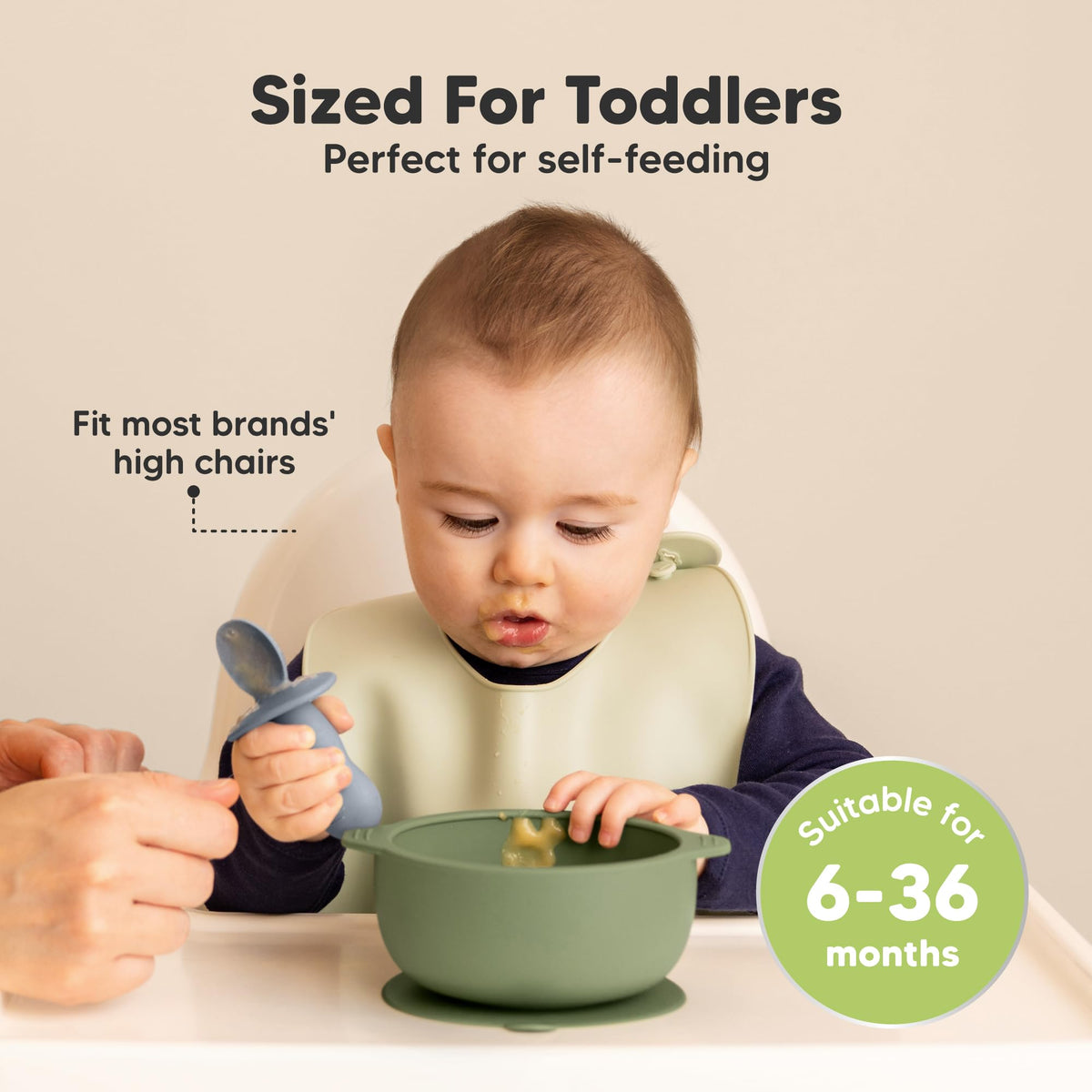 KeaBabies - Juego de 2 cuencos para bebé con succiones, tapas, cuencos de succión de silicona para bebés, niñas, niños, silicona de grado alimenticio, sin BPA, aptos para lavaplatos, esenciales para