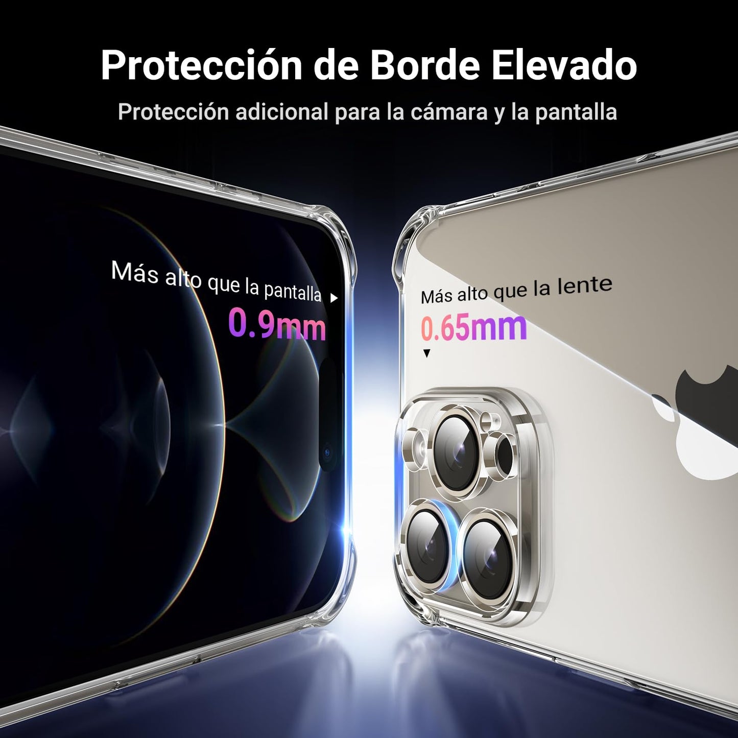 Funda Transparente UGREEN para iPhone 16 Pro MAX con Airbags de Alta Elasticidad y Protección de Lente