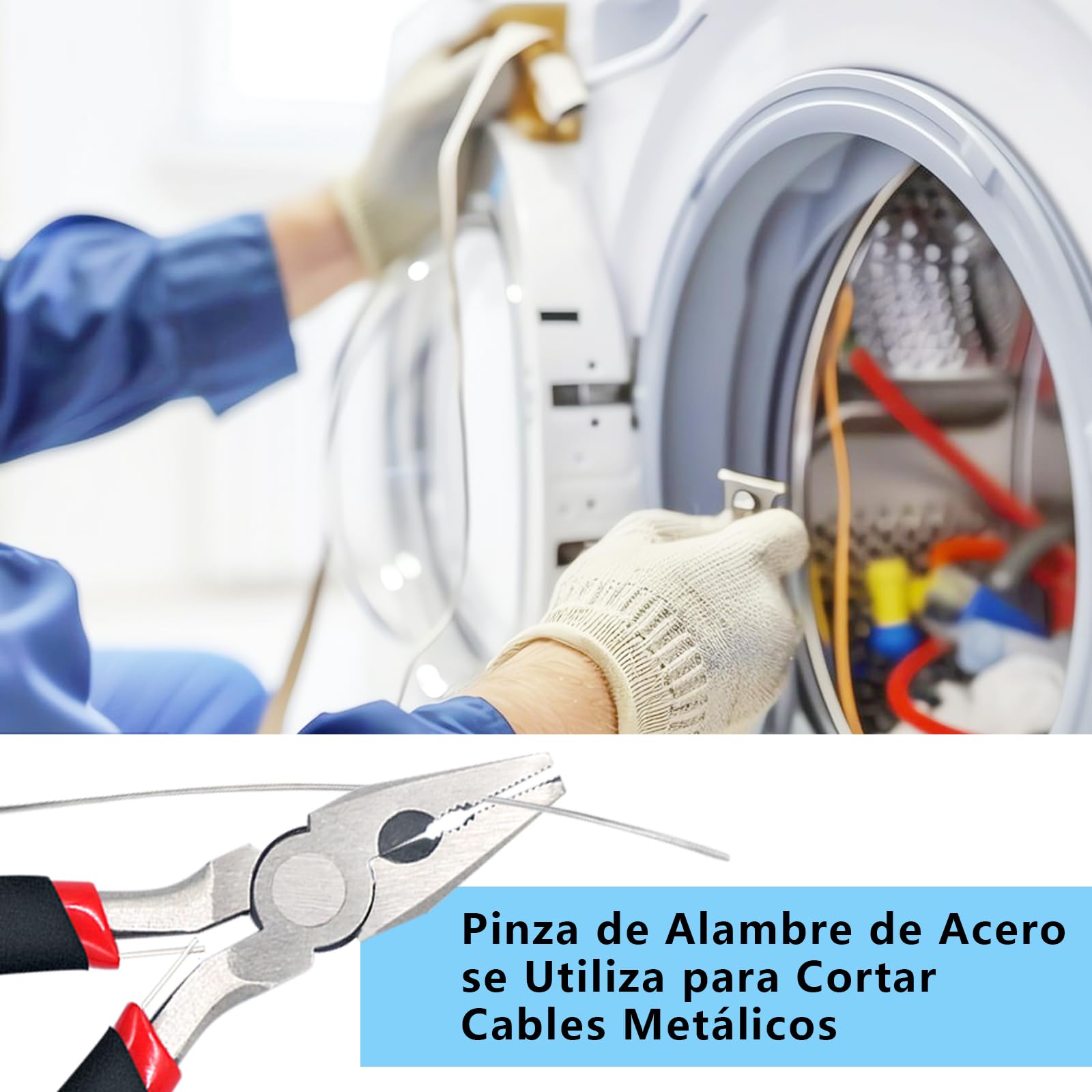Juego de 8 Alicates para Hacer Joyas, Kit de Pinzas para Bisuteria Punta Corte Engarce Plana, Herramientas de Fabricación