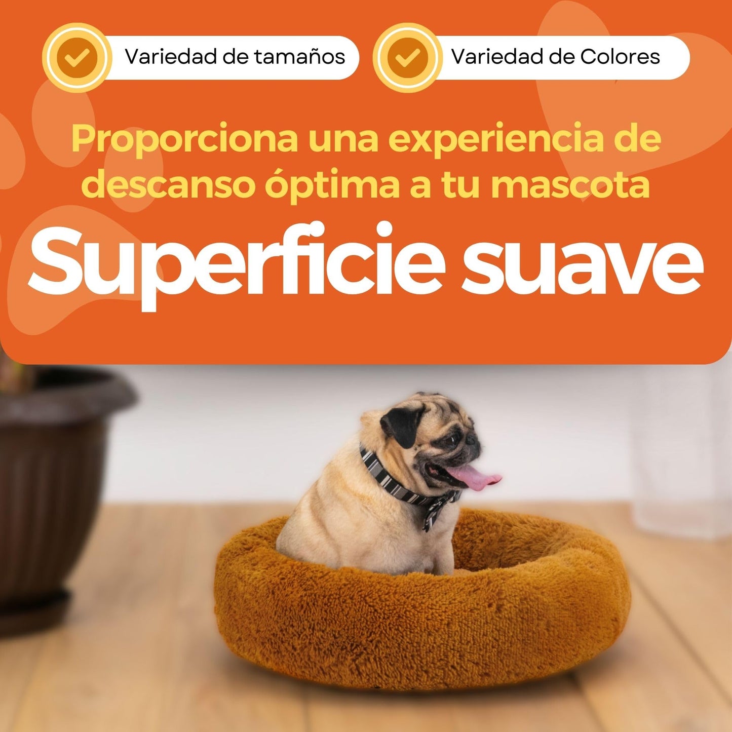 Cama para Perro Hills Beige Tipo Dona Anti Estrés Small