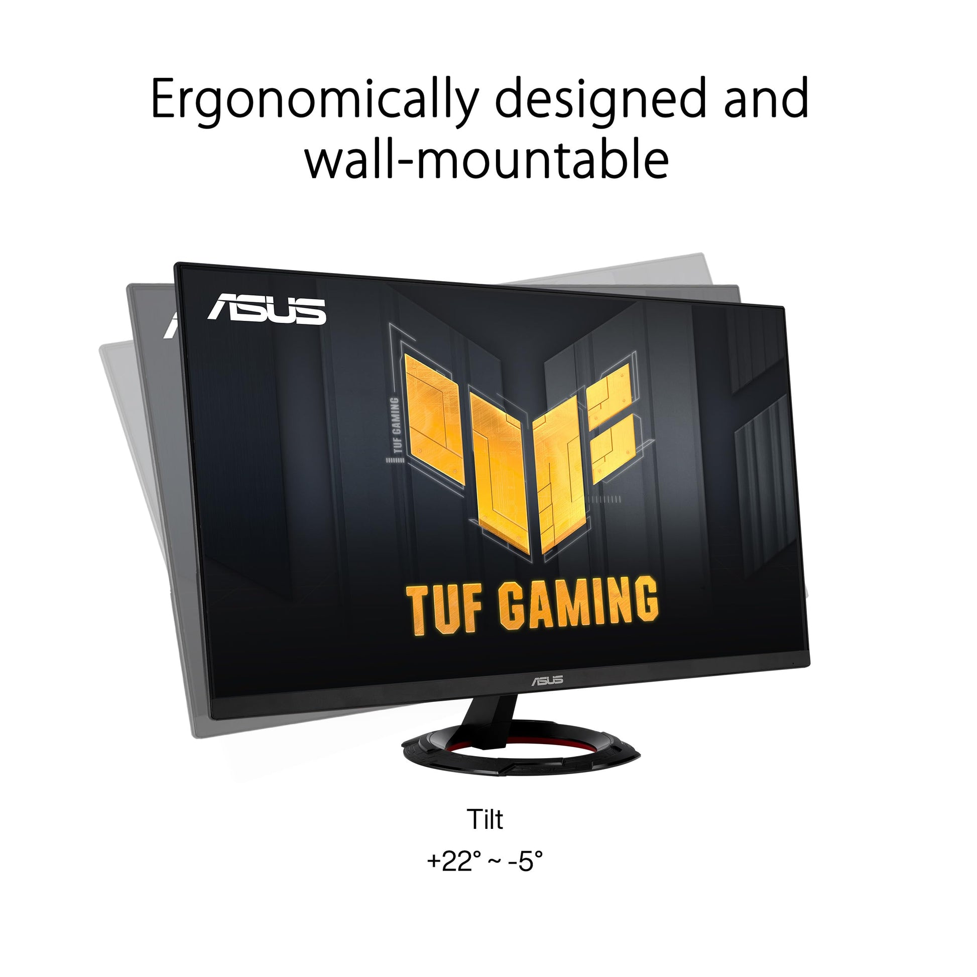 ASUS TUF Gaming Monitor 1080P de 27 pulgadas (VG279Q3R) - Full HD, 180Hz, IPS rápido, Extreme Low Motion Blur, 1ms, FreeSync, Overdrive variable, Shadow Boost, Cuidado de los ojos, 100% sRGB, garantía