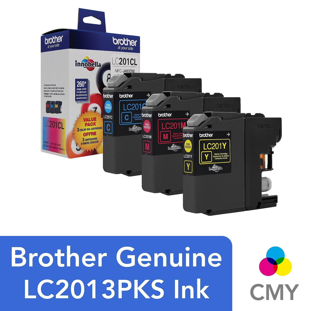 Cartuchos de Tinta Brother Originales LC2013PKS Tricolor de Rendimiento Estándar
