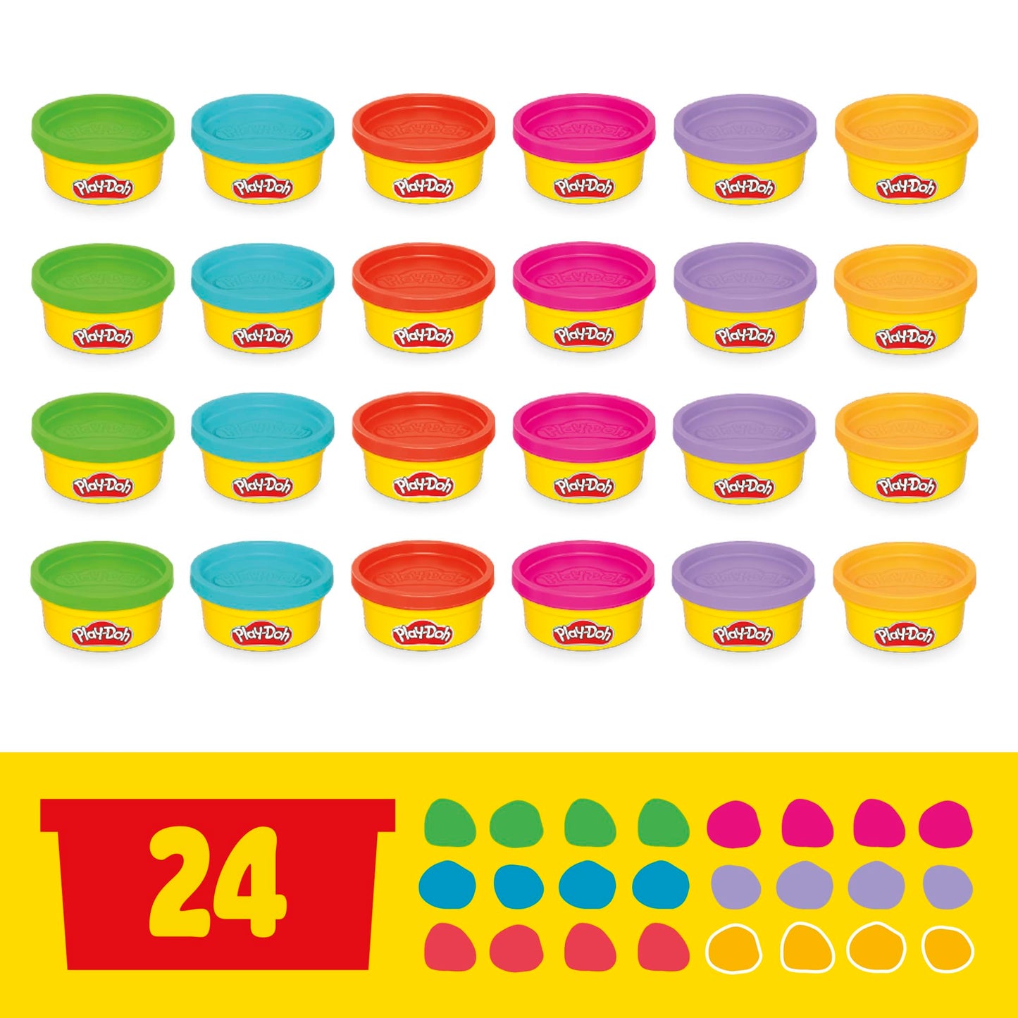 Masas y Plastilinas Play Doh Fiesta de Colores 24 Pack