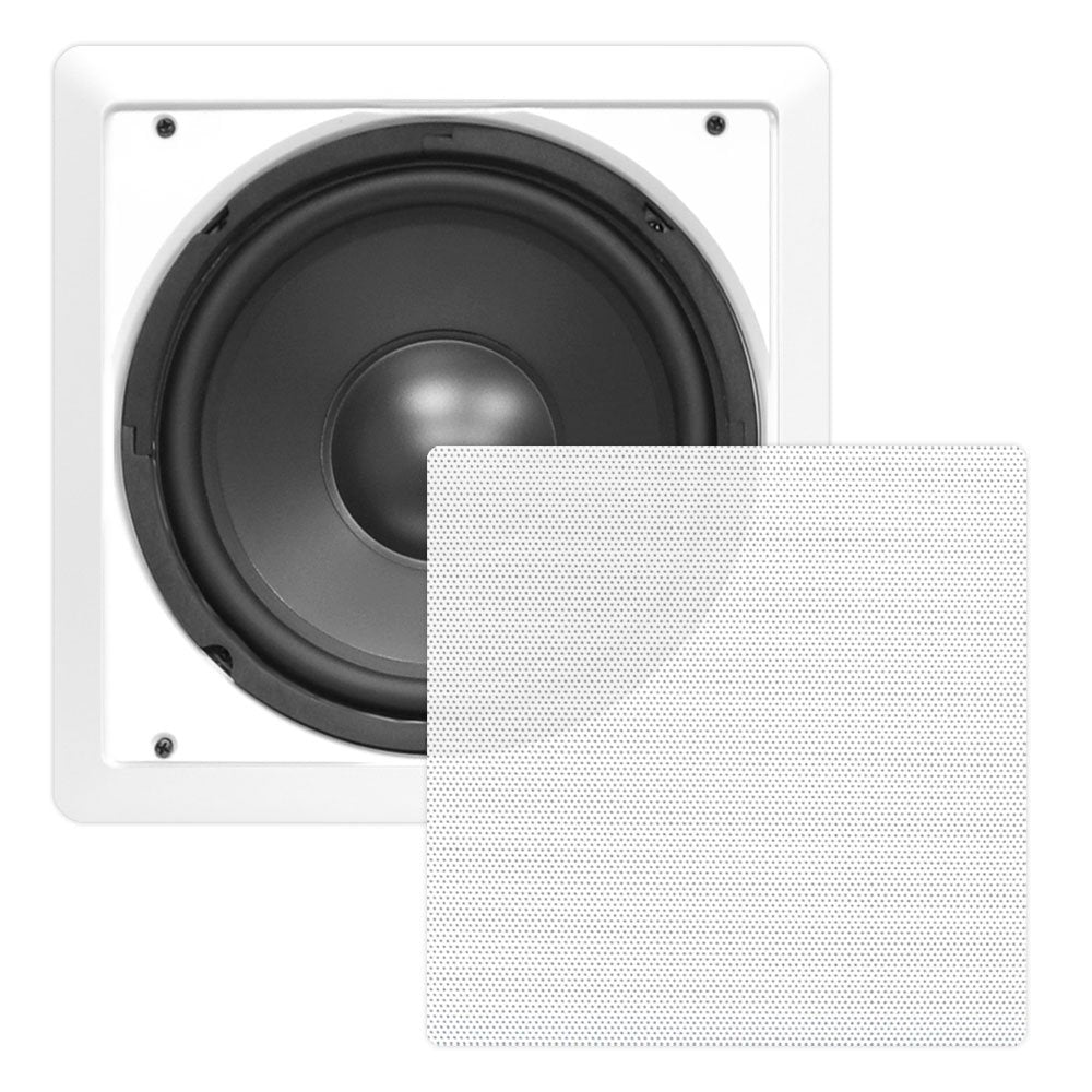 Bocina Empotrada Pyle Blanco Subwoofer 10 Pulgadas 360 Watts 40Hz a 3kHz para Casa y Oficina