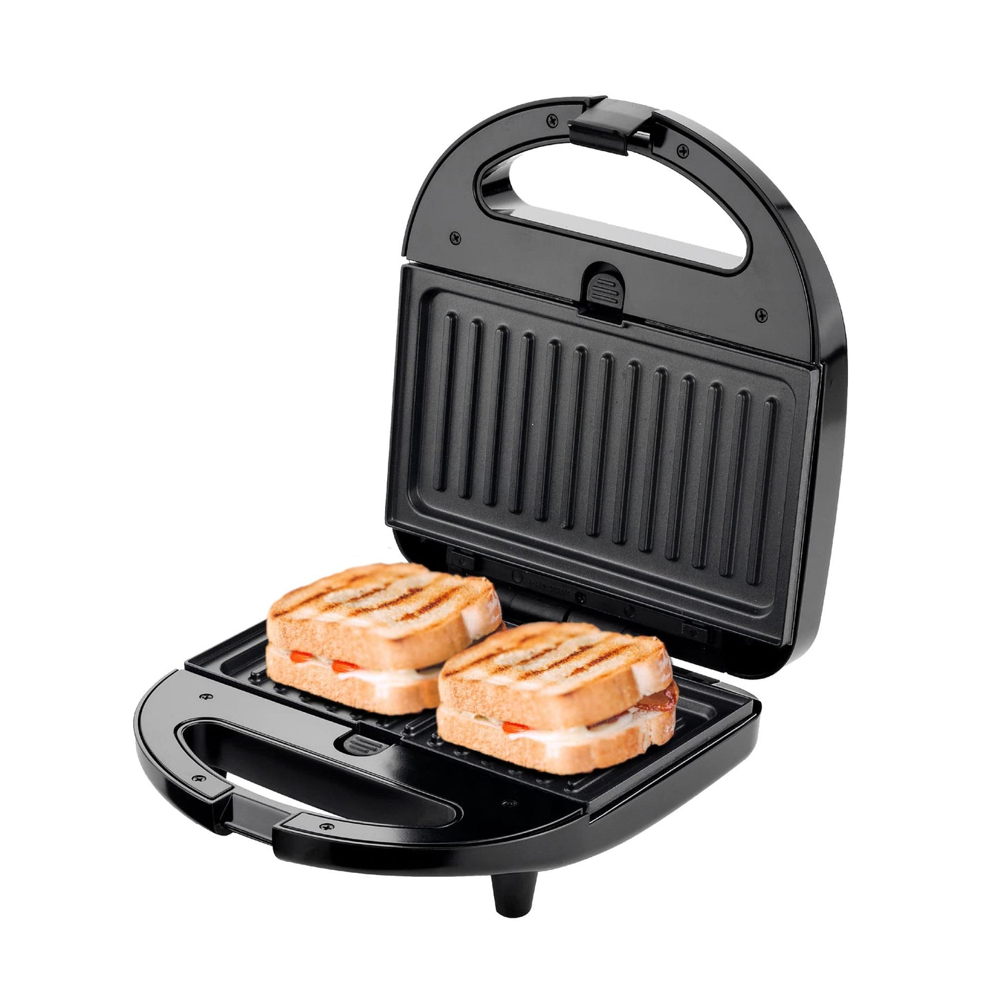 AVERA Sandwichera 5 en 1 (Incluye Placas para Waffles, Hot Cakes, Parrilla Panini Sandwich y Donitas), Sandwichera Electrica, Sanwichera | Color Negro | SW01