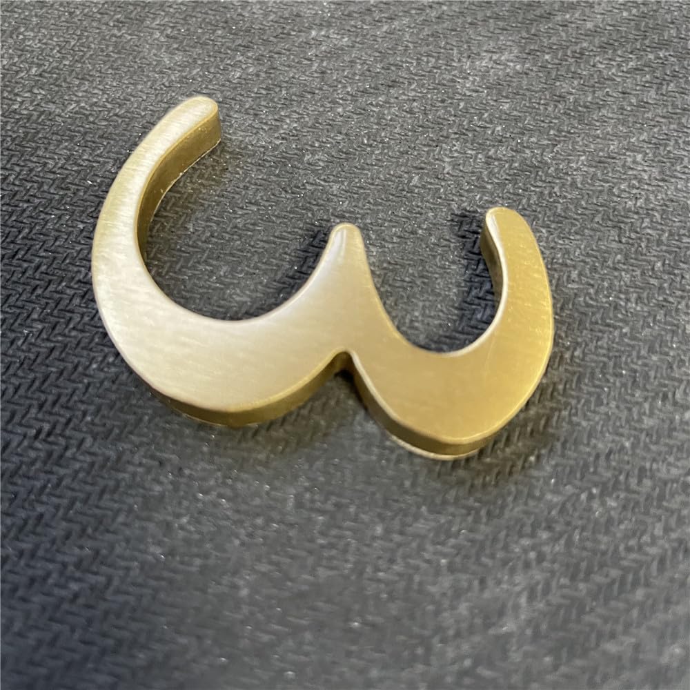 Pegatina de Latón Soild 2.6 Pulgadas Letras Inglesas Metal Autoadhesivas Decoración y Señalización de Casa