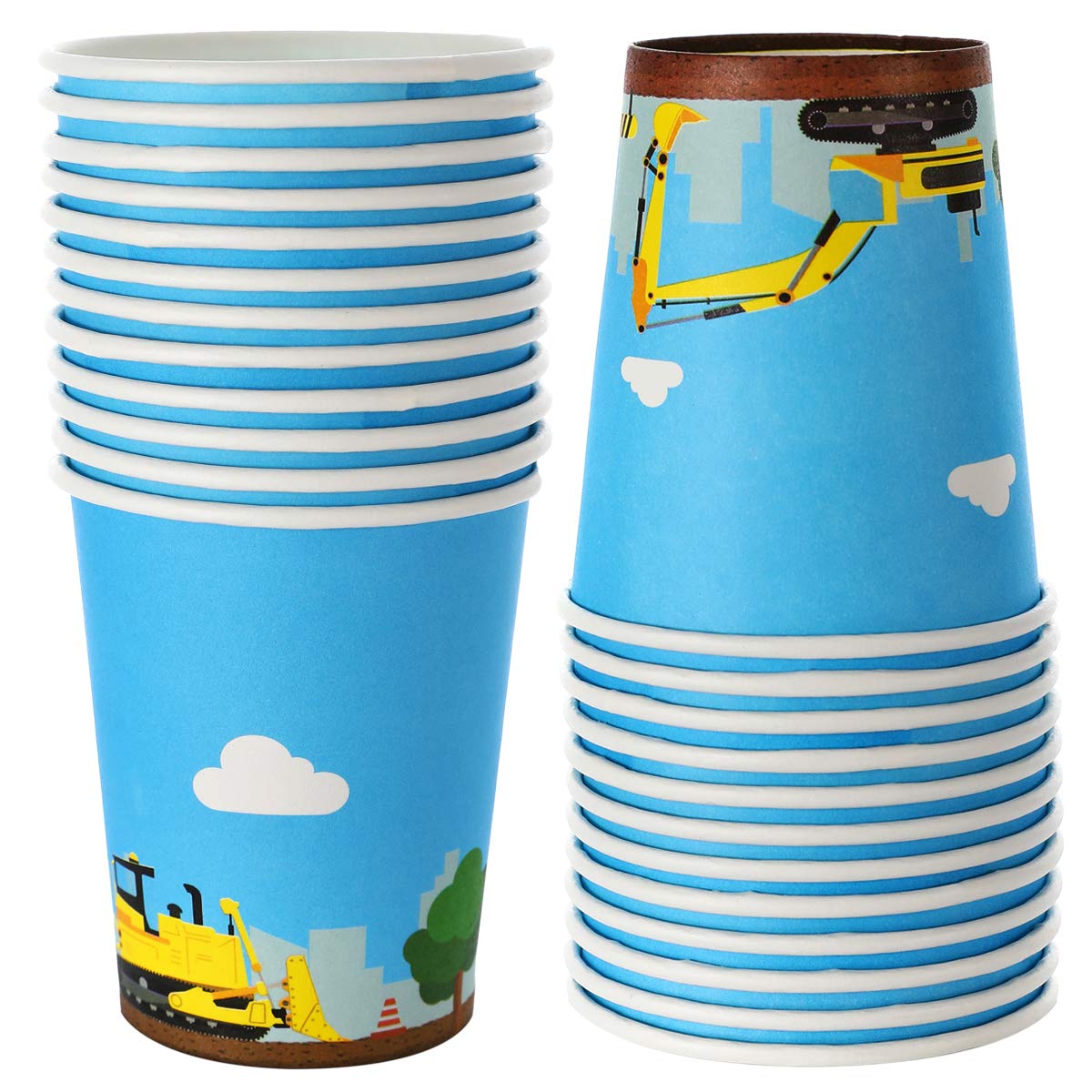 Juego de Suministros de Fiesta de Cumpleaños Camiones Excavadadores para Niños 97 Piezas