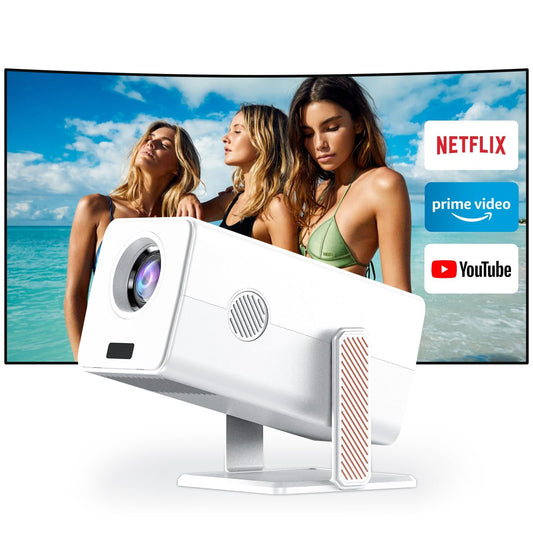 Proyector de Video XNANO Giratorio 270° Bluetooth 5.2 WiFi 6 HD 1080P con Control de Voz