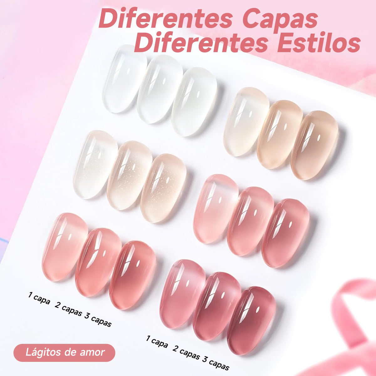 SADOWAY Esmalte en Gel Kit: 6 Colores Set de Esmalte de Gel NudeTonos Piel para un Acabado Natural Fórmula Segura sin Tóxicos Regalo para Mujer