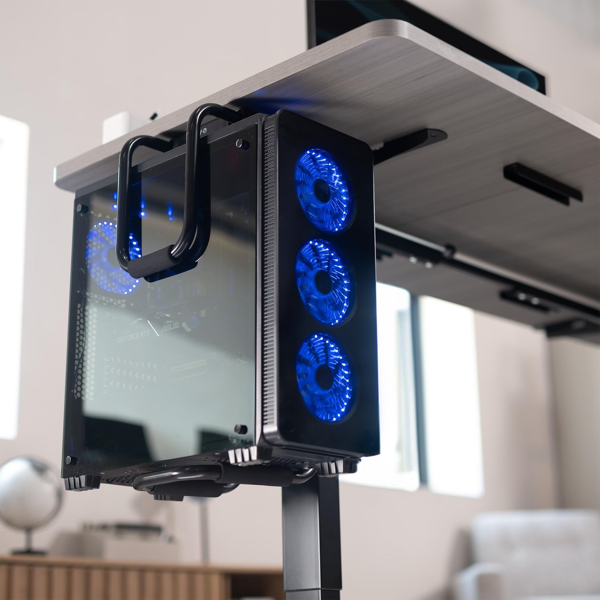 Soporte Ajustable para PC Vivo Negro con Bloqueo Seguro
